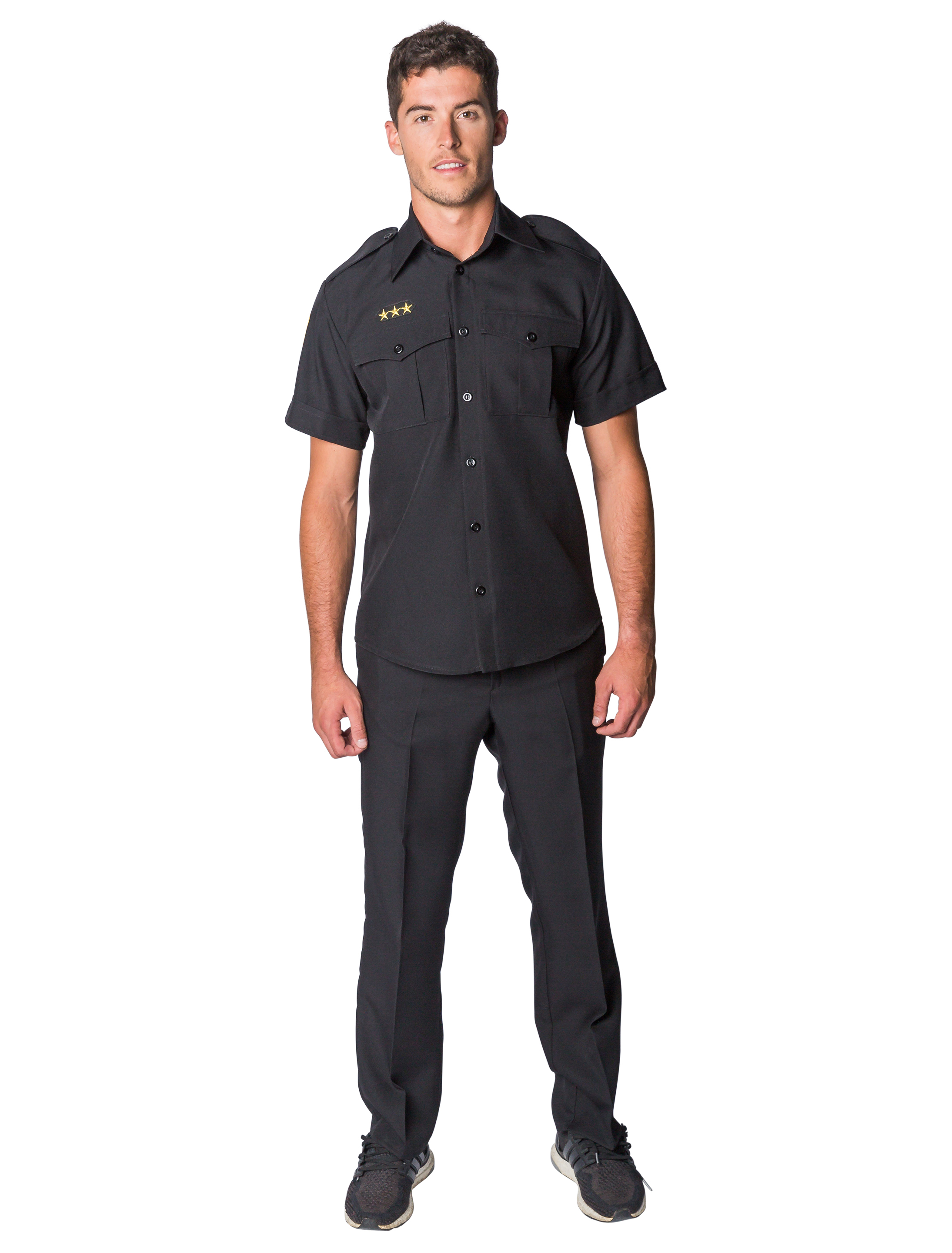 Polizist Amerika Herren 2-tlg. schwarz XL