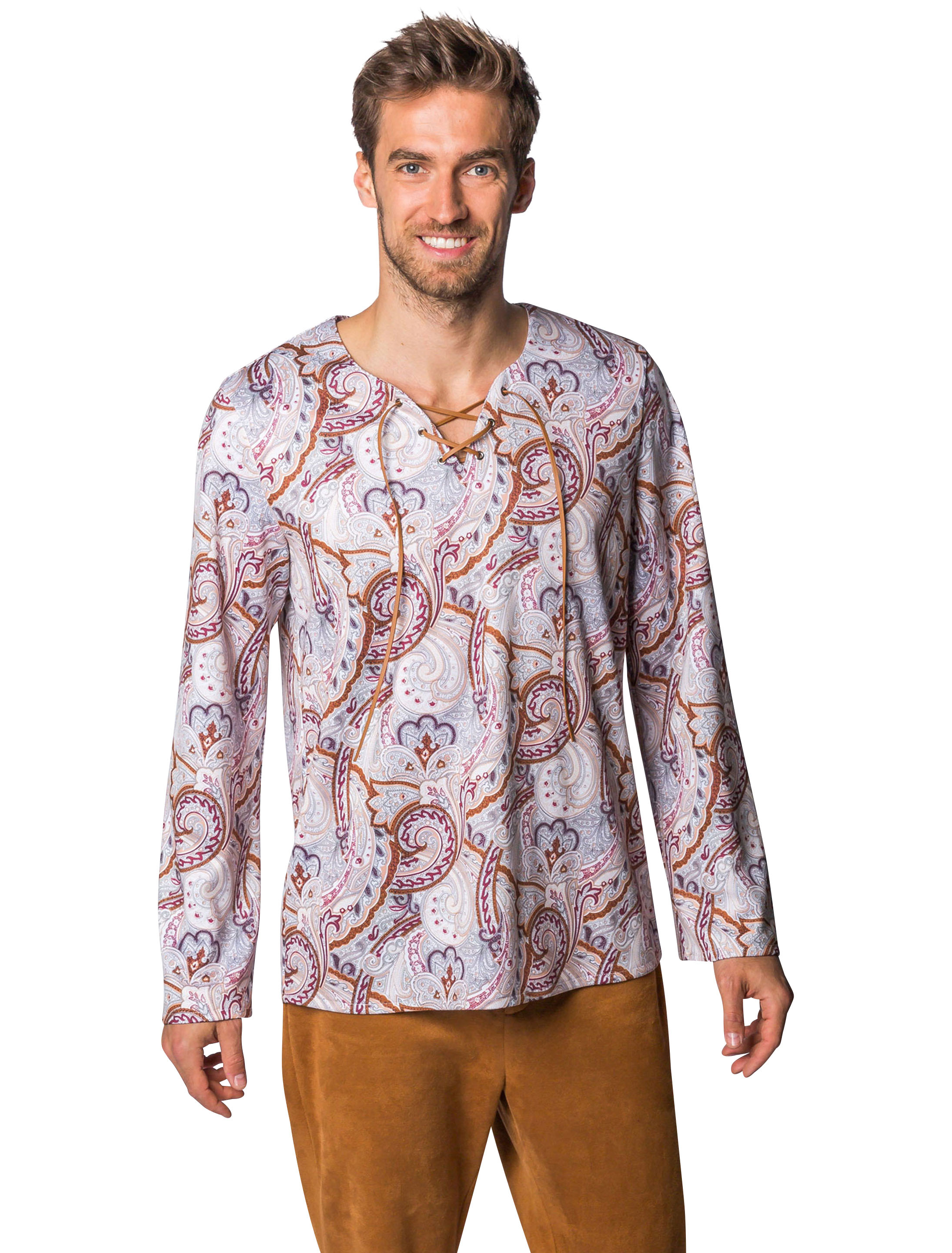 Shirt Hippie Herren braun L/XL