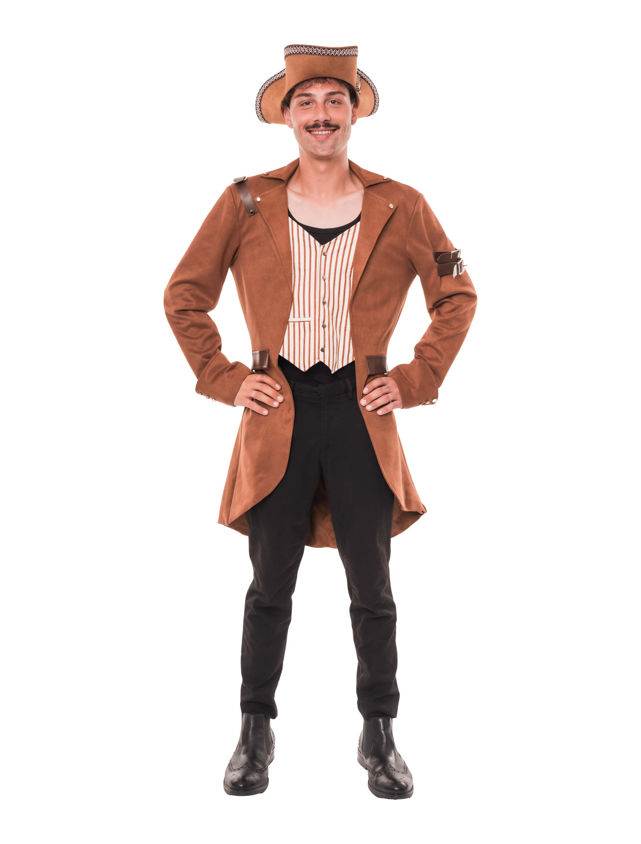 Jacke Steampunk Herren braun S