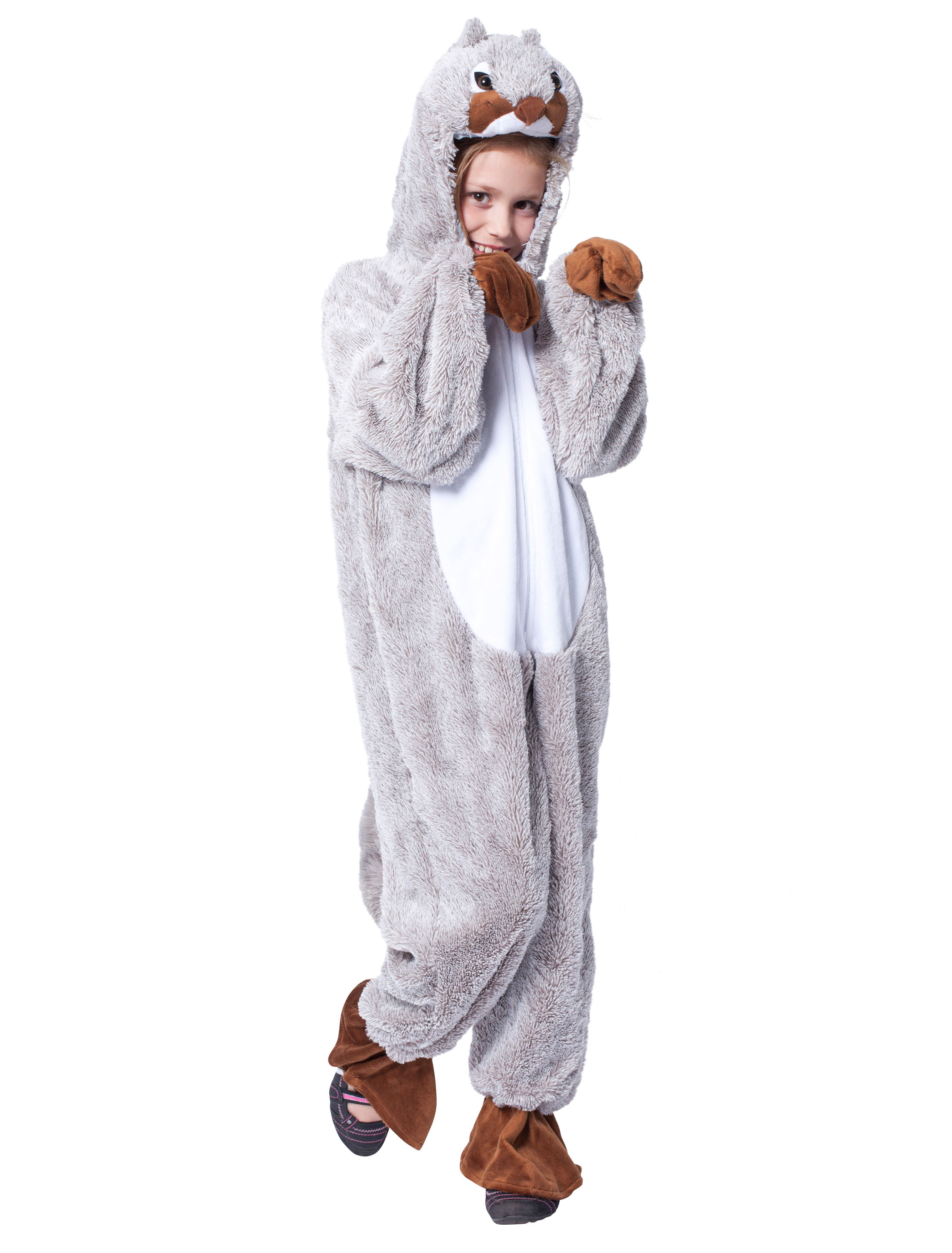 Overall Plüsch Eichhörnchen grau 86