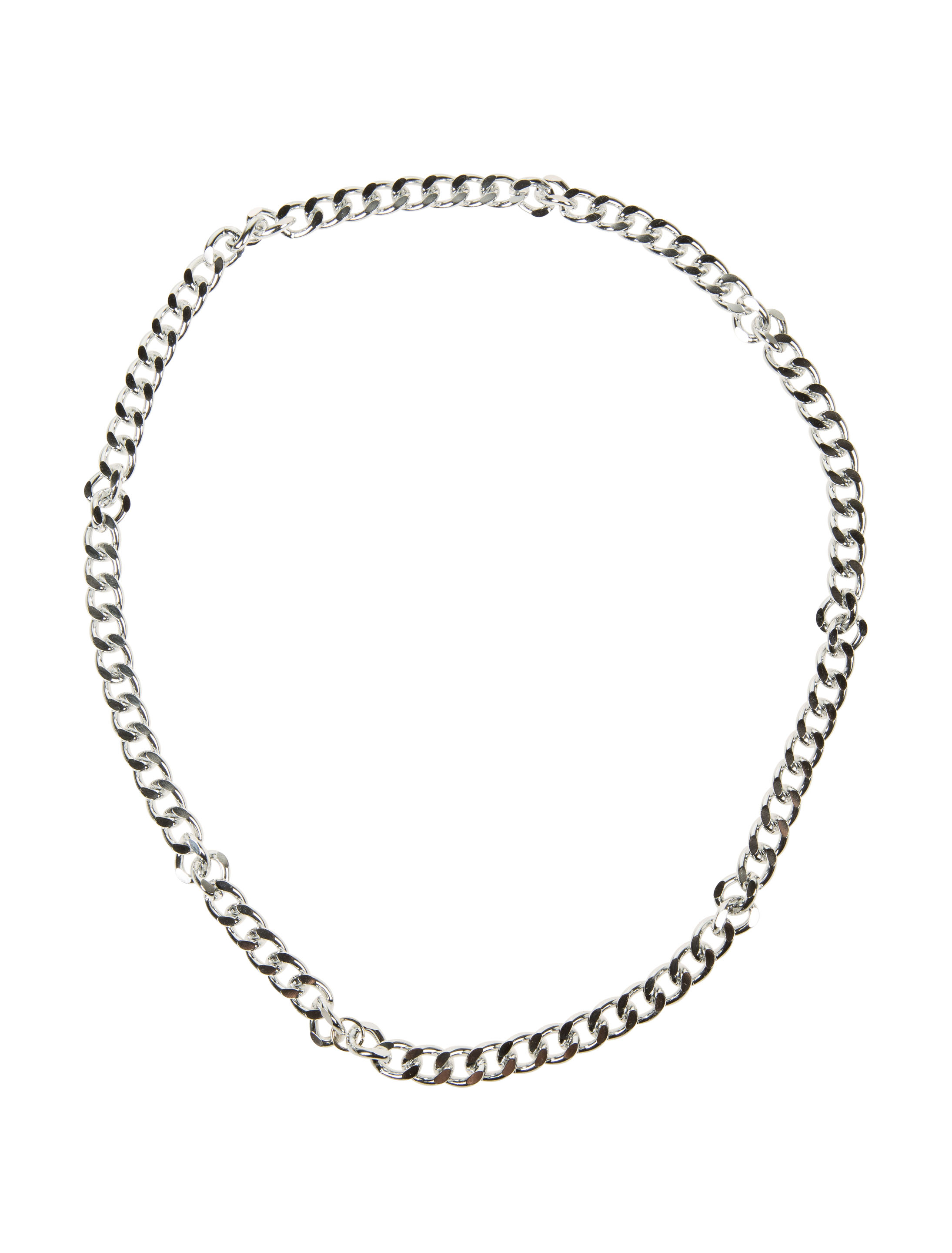 Kostümzubehör Halskette Punker silber 96cm