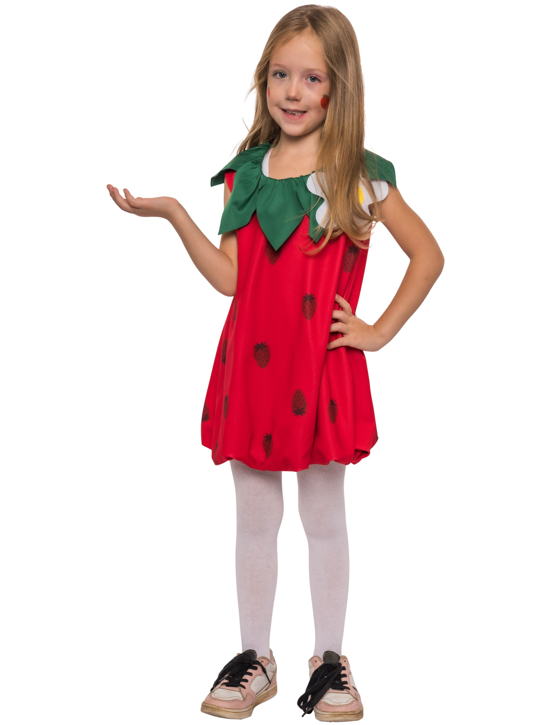 Kleid Erdbeere Mädchen rot 92