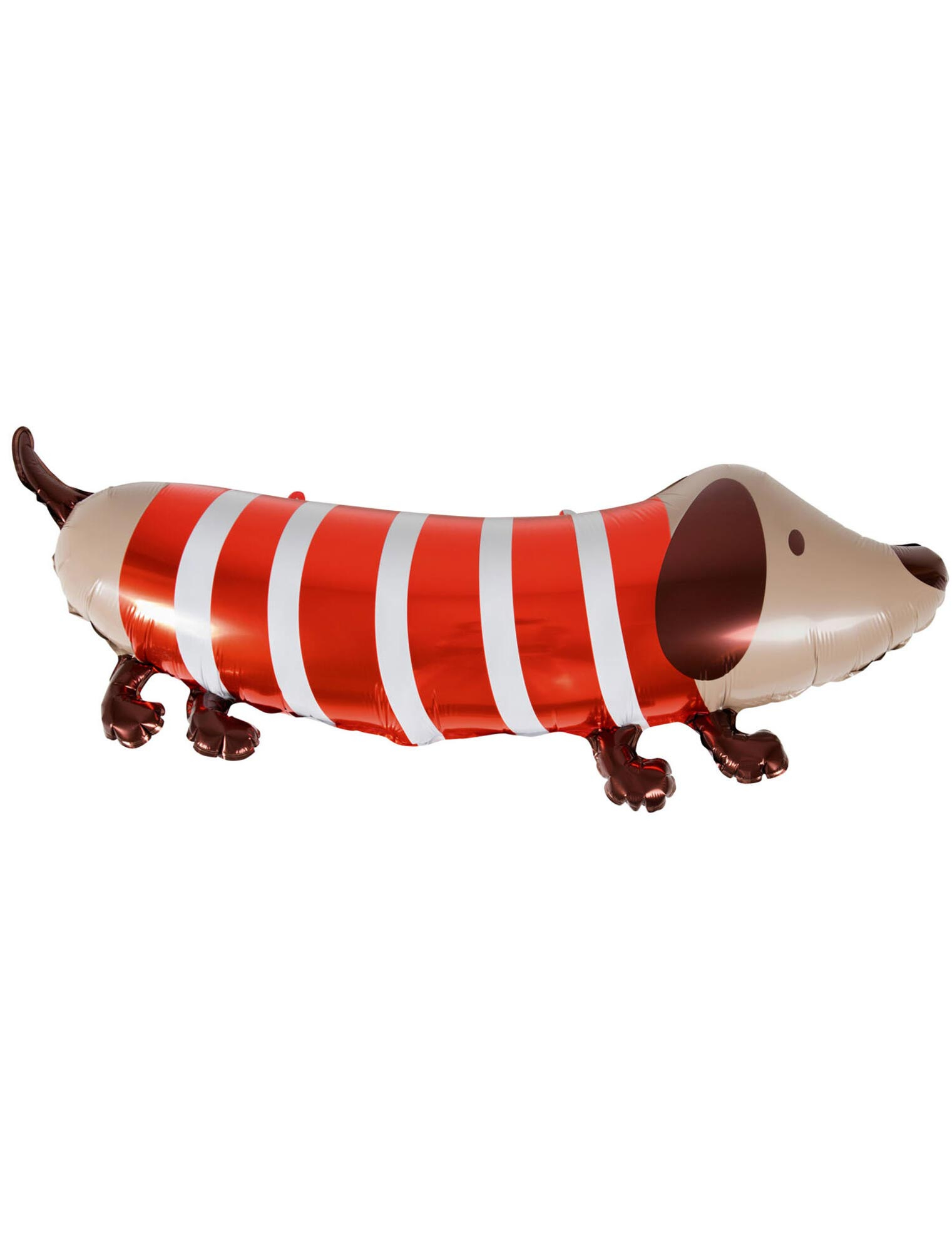 Folienballon Hund L 88x35cm rot/braun