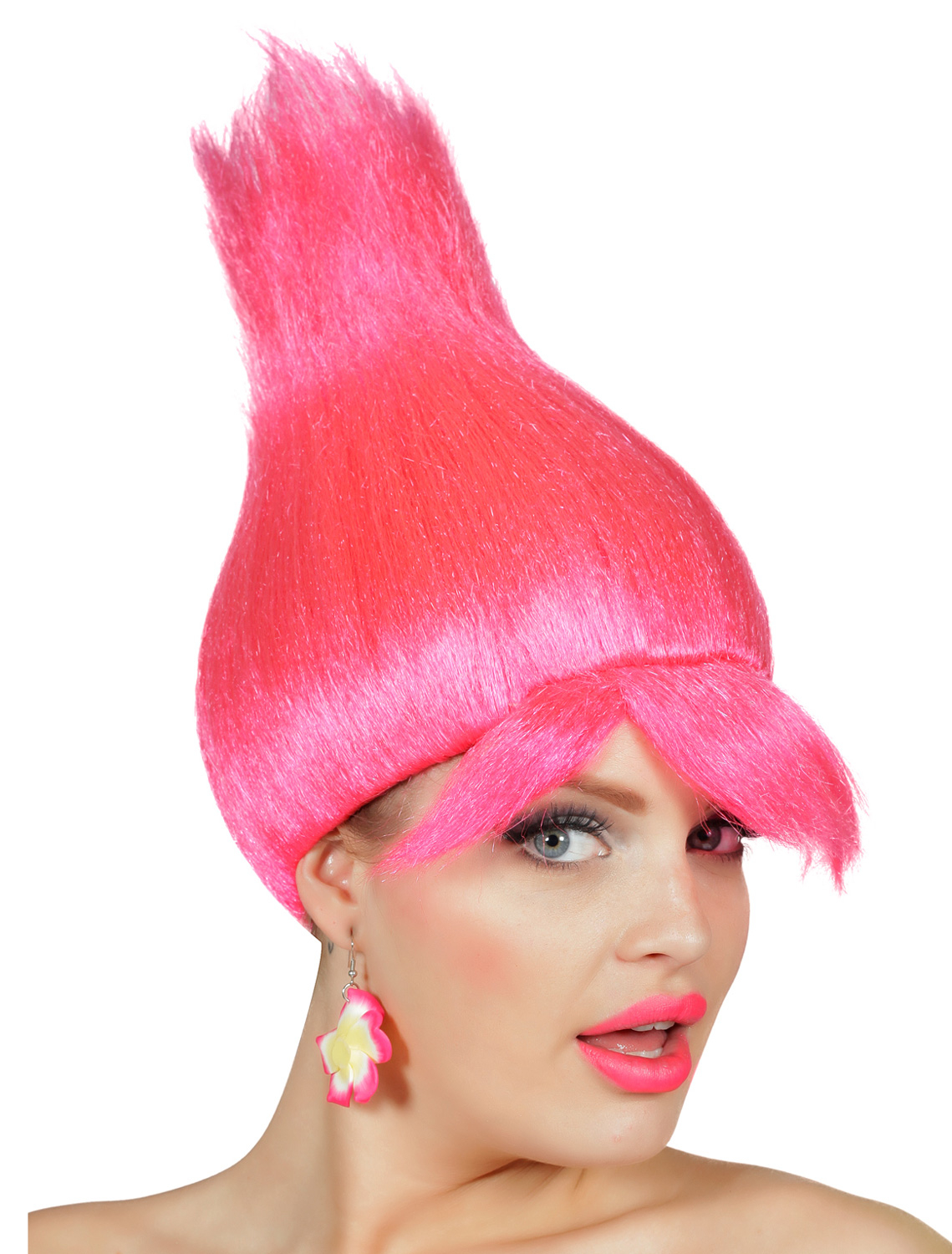 Kostümzubehör Kostümzubehör Perücke Troll pink