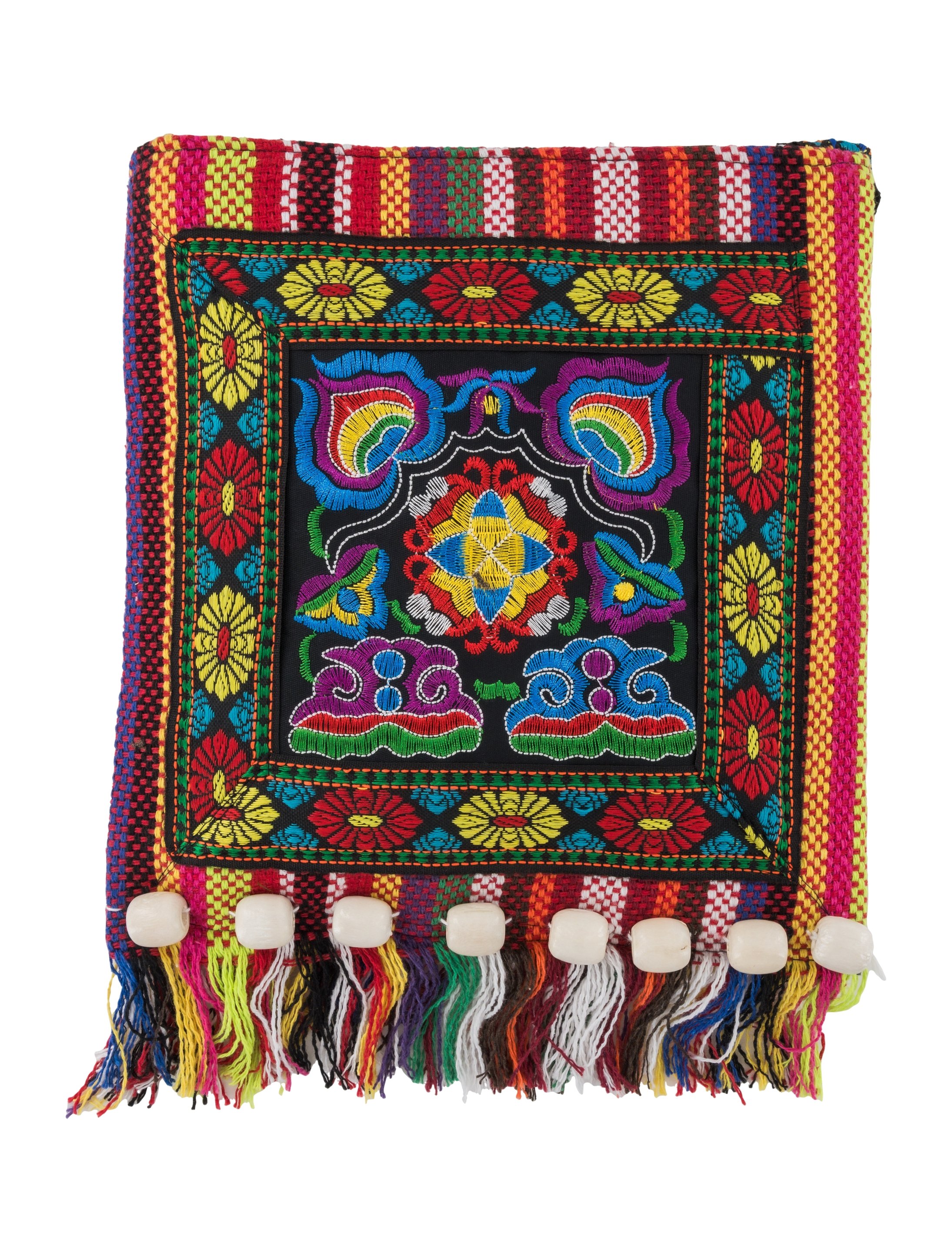 Kostümzubehör Tasche Hippie bunt Farbe: bunt