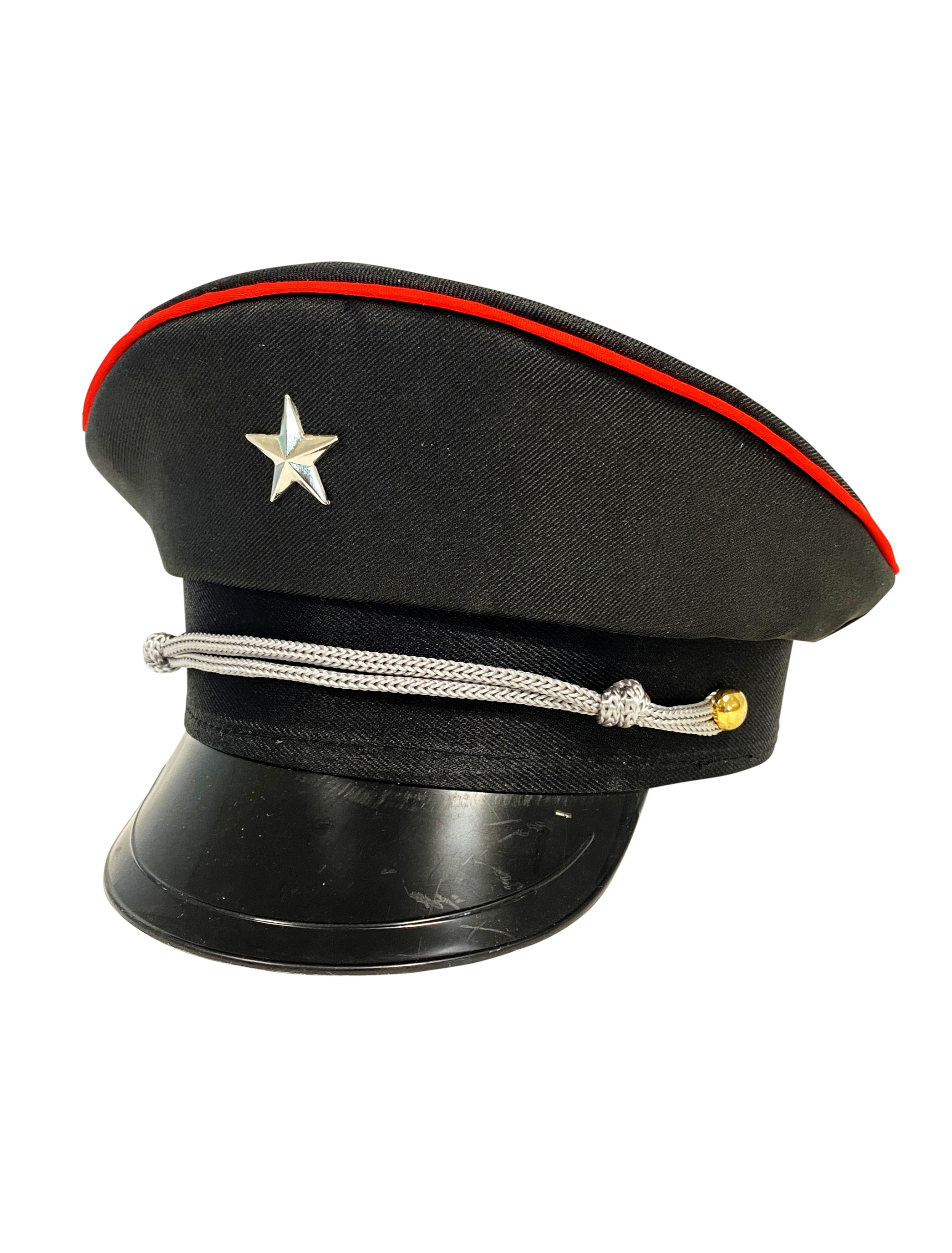 Kostümzubehör Mütze schwarz mit einem Stern