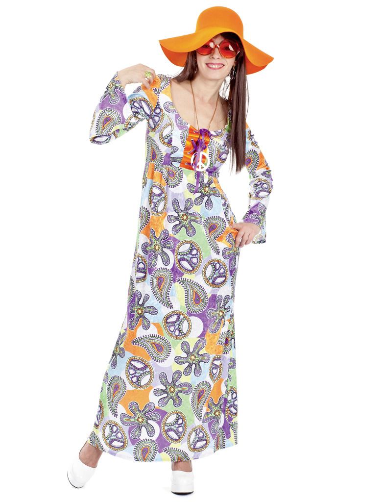 Kleid lang Fun XS Farbe: bunt