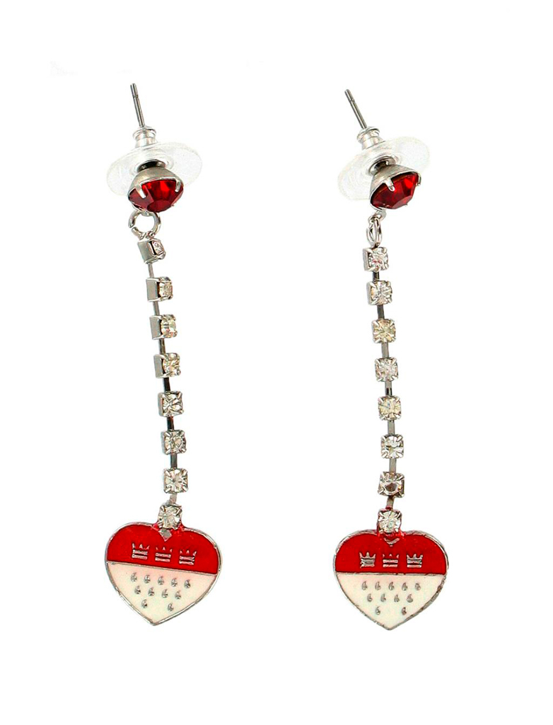 Kostümzubehör Ohrringe Herzform Köln silber