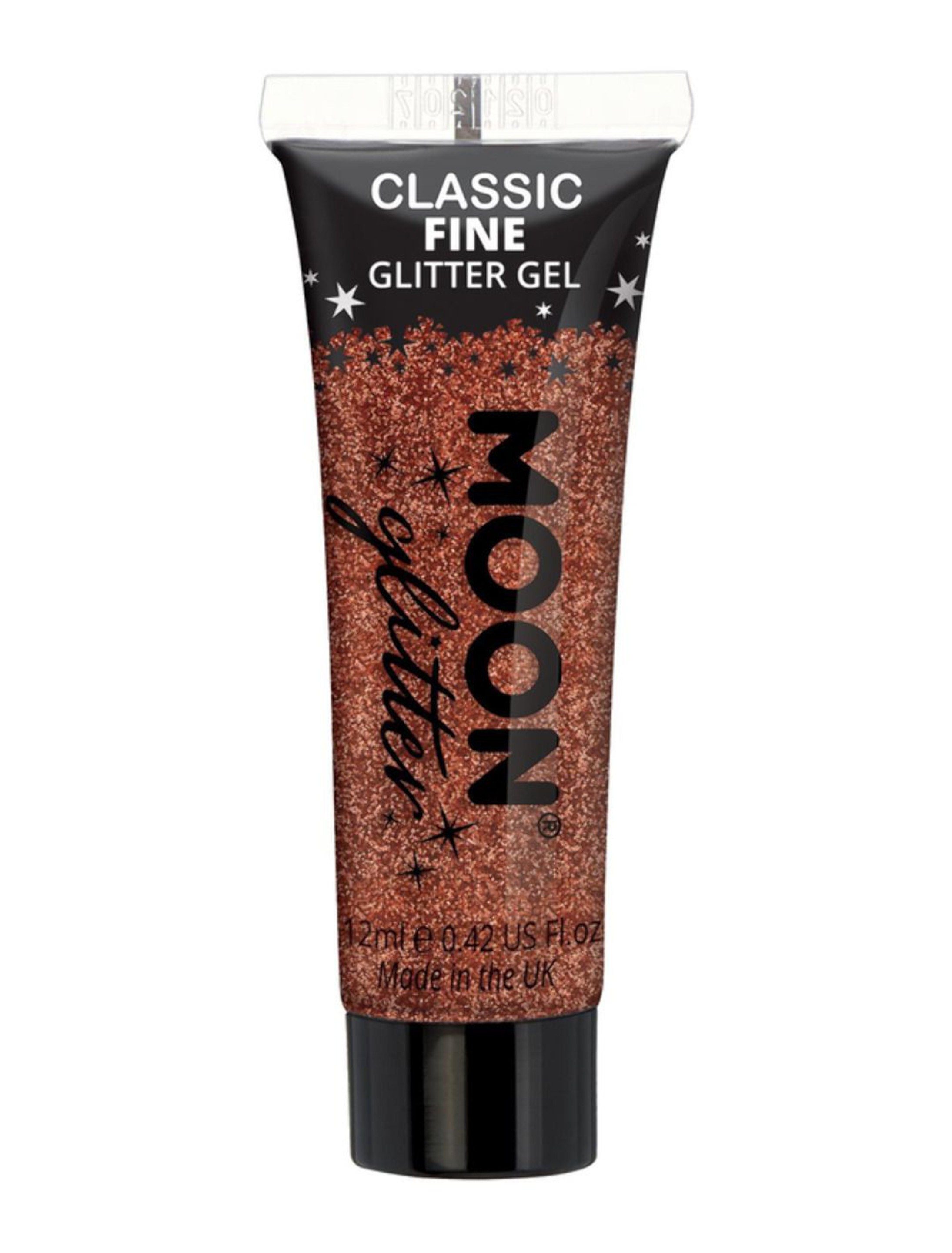 Glitzergel Classic Fein 12ml bronze Schminke für Karneval & Fasching