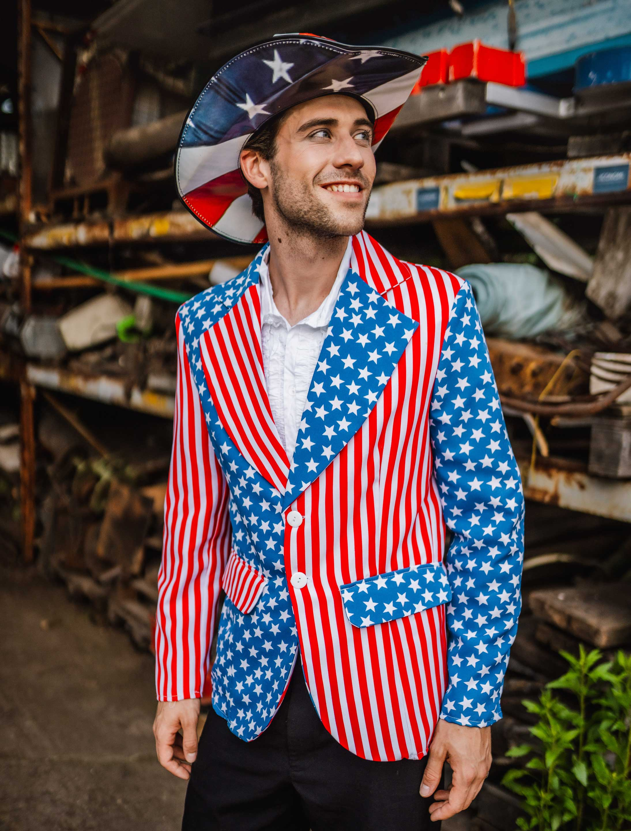 Jacke USA Herren Herren bunt XL Farbe: bunt