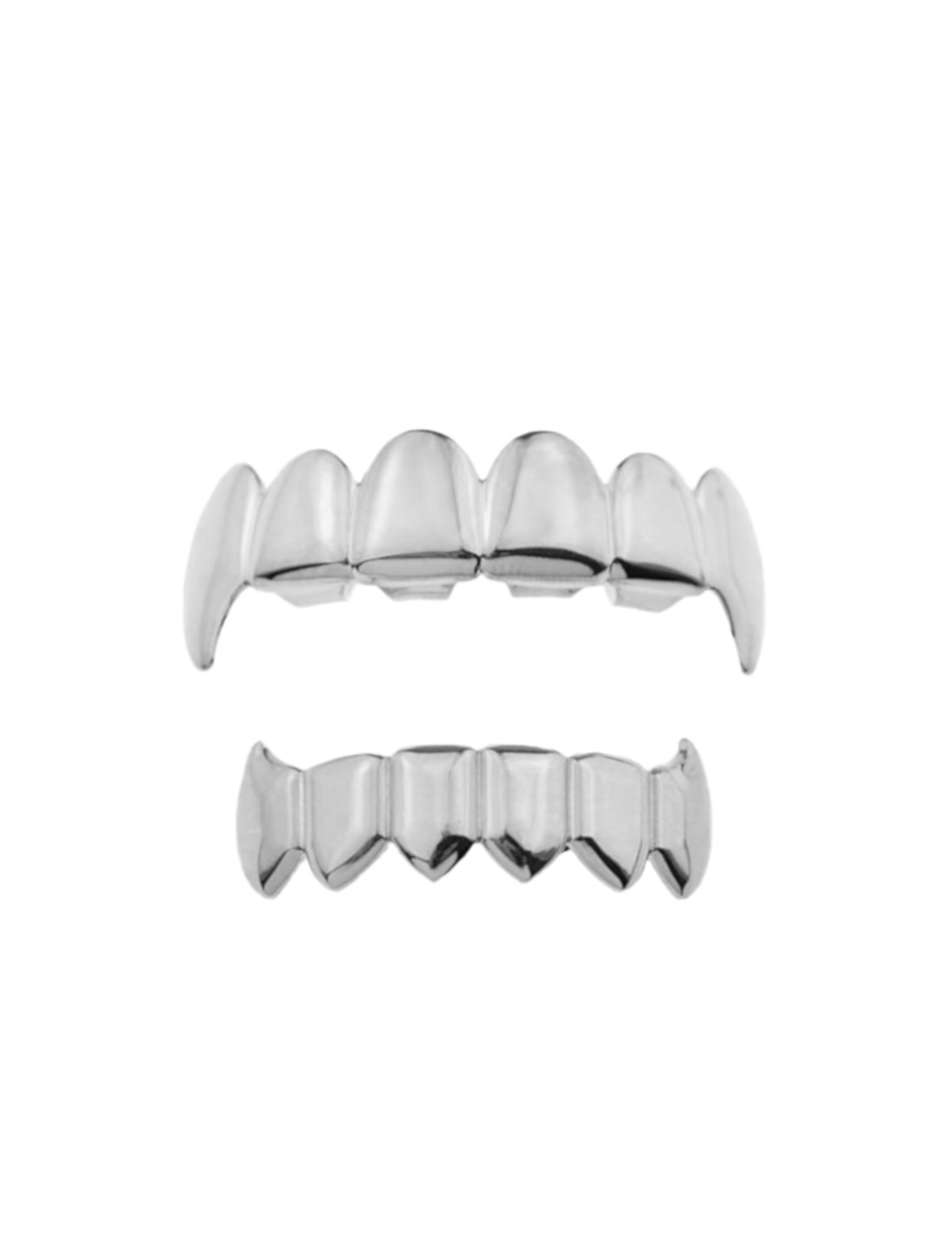 Kostümzubehör Gebiss silber