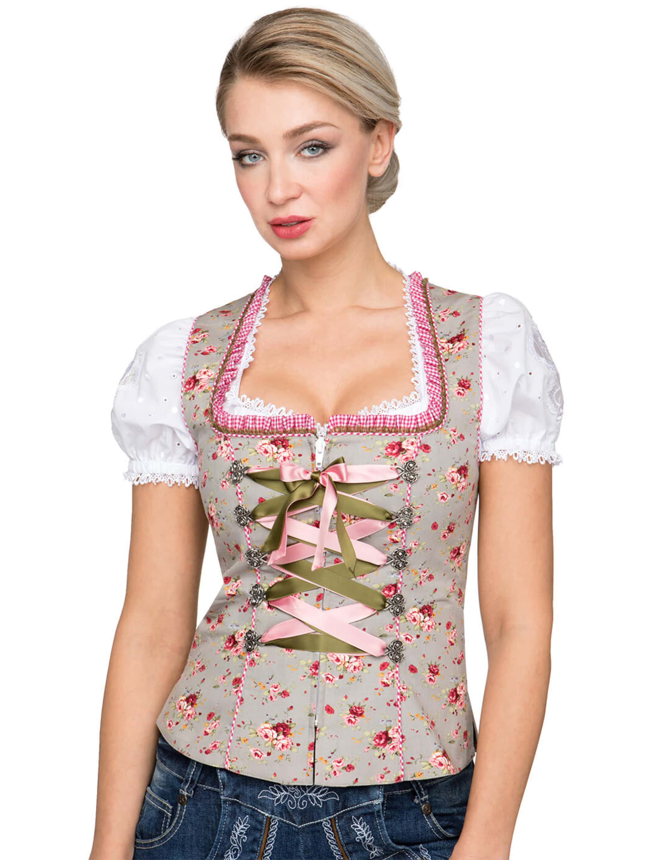 Kostümzubehör Trachtenmieder Valja Damen grau 34