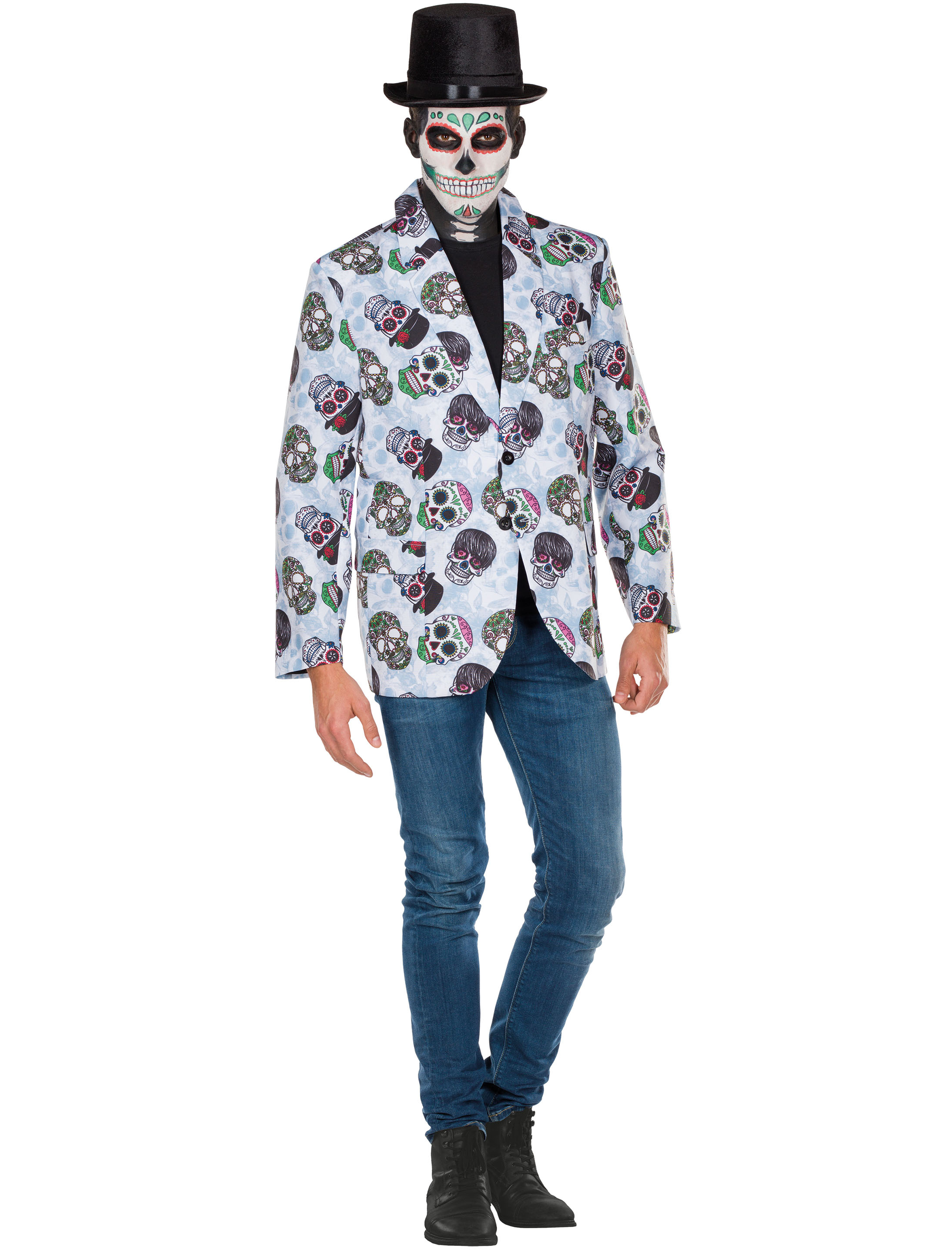 Jacke Totenköpfe Herren bunt 48 Farbe: bunt