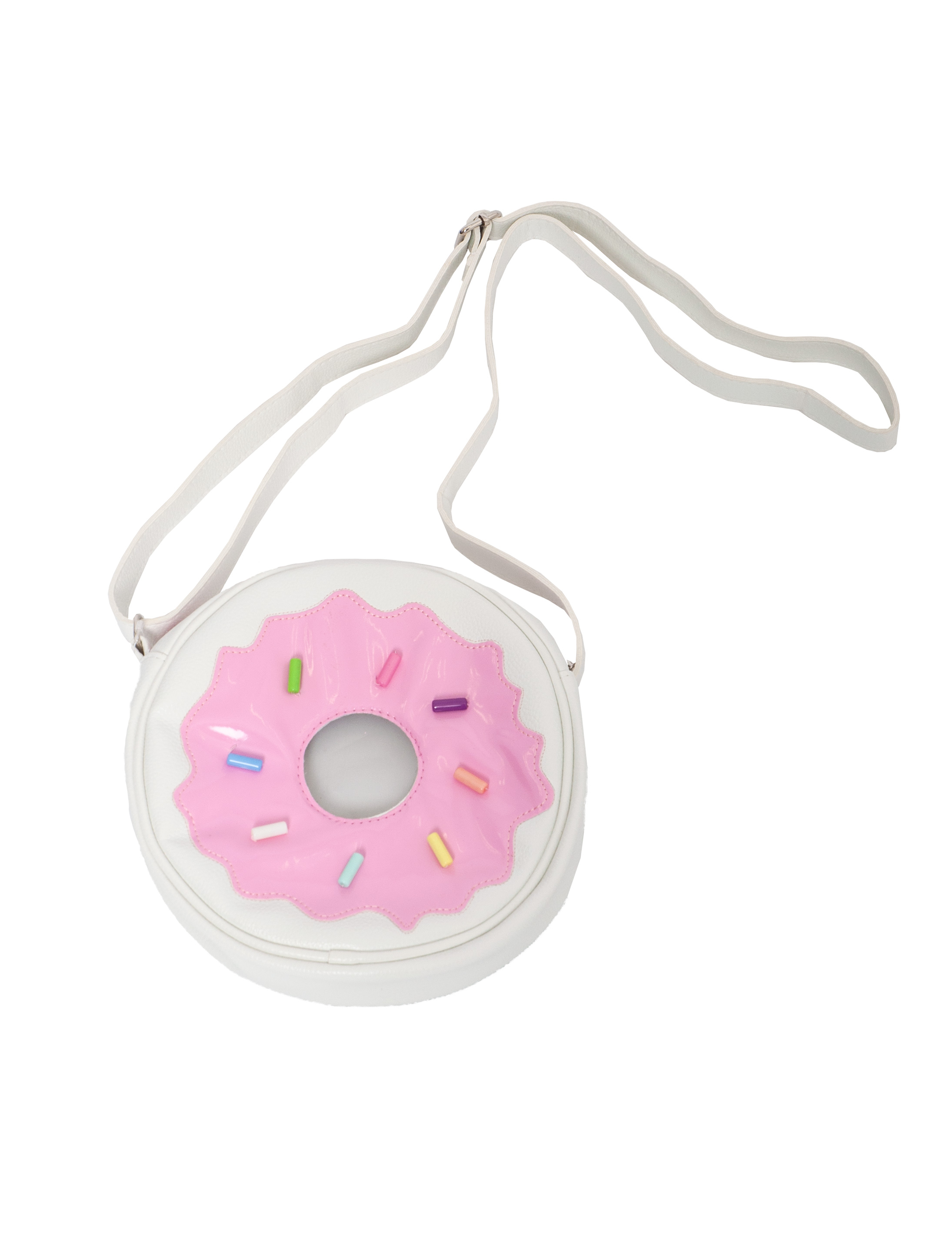 Kostümzubehör Tasche Candy Donut rosa/weiß