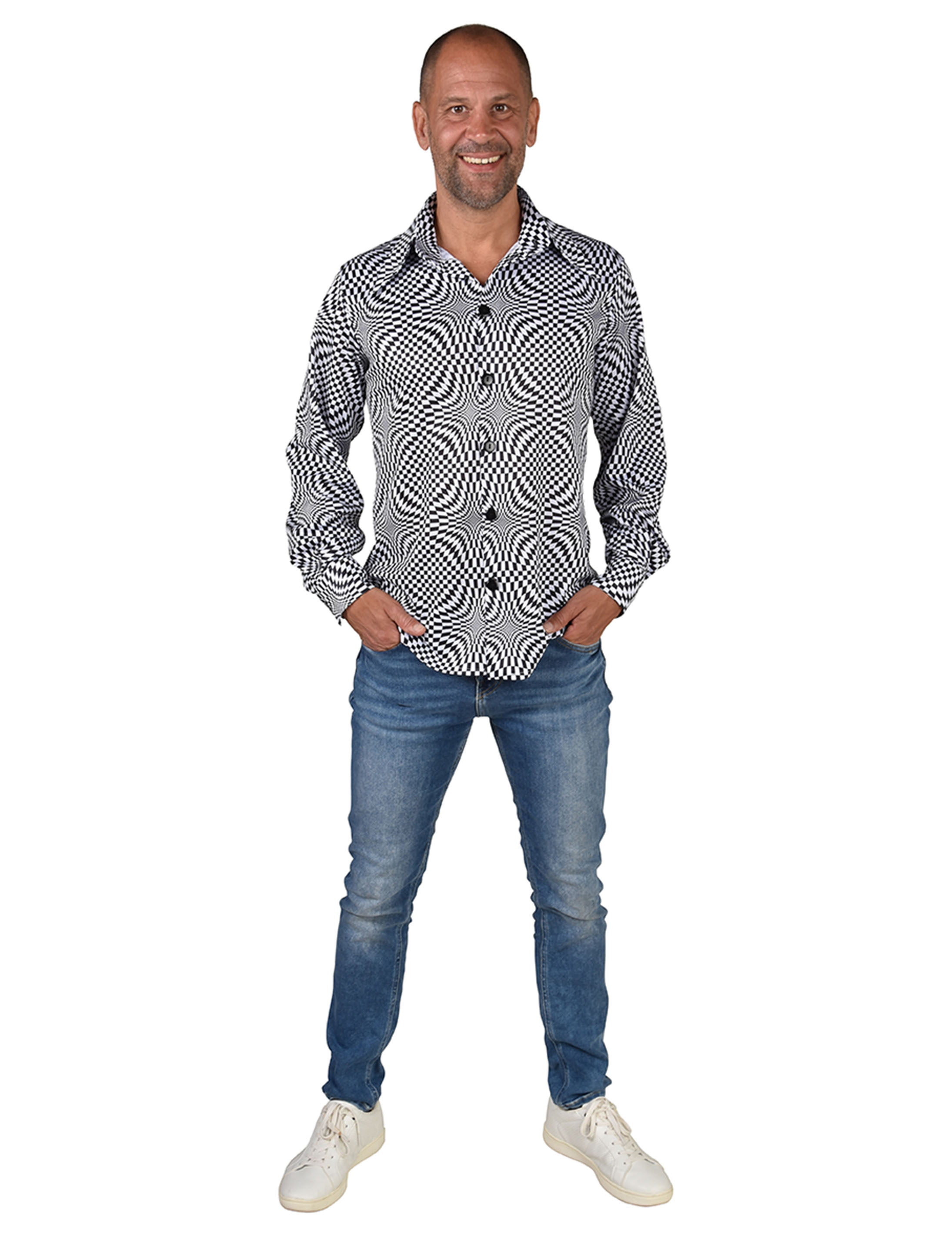 Hemd Hypnotic kariert Herren schwarz/weiß 2XL/3XL