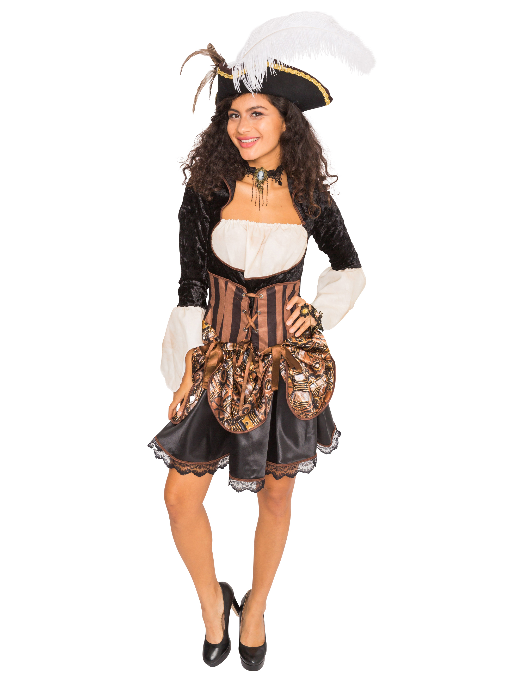 Kleid Steampunk sexy bronze S