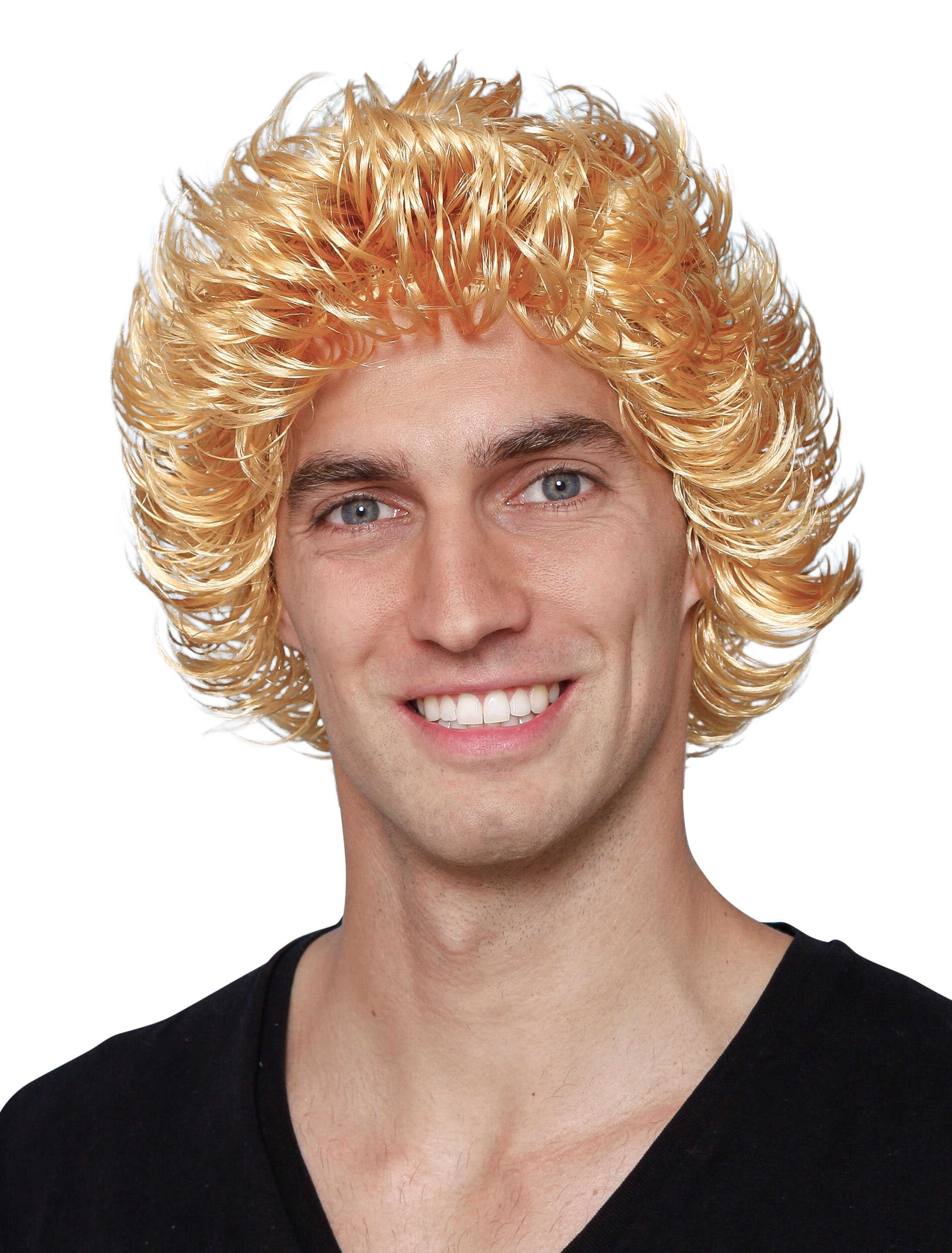 Kostümzubehör Kostümzubehör Perücke kurze wilde Locken blond