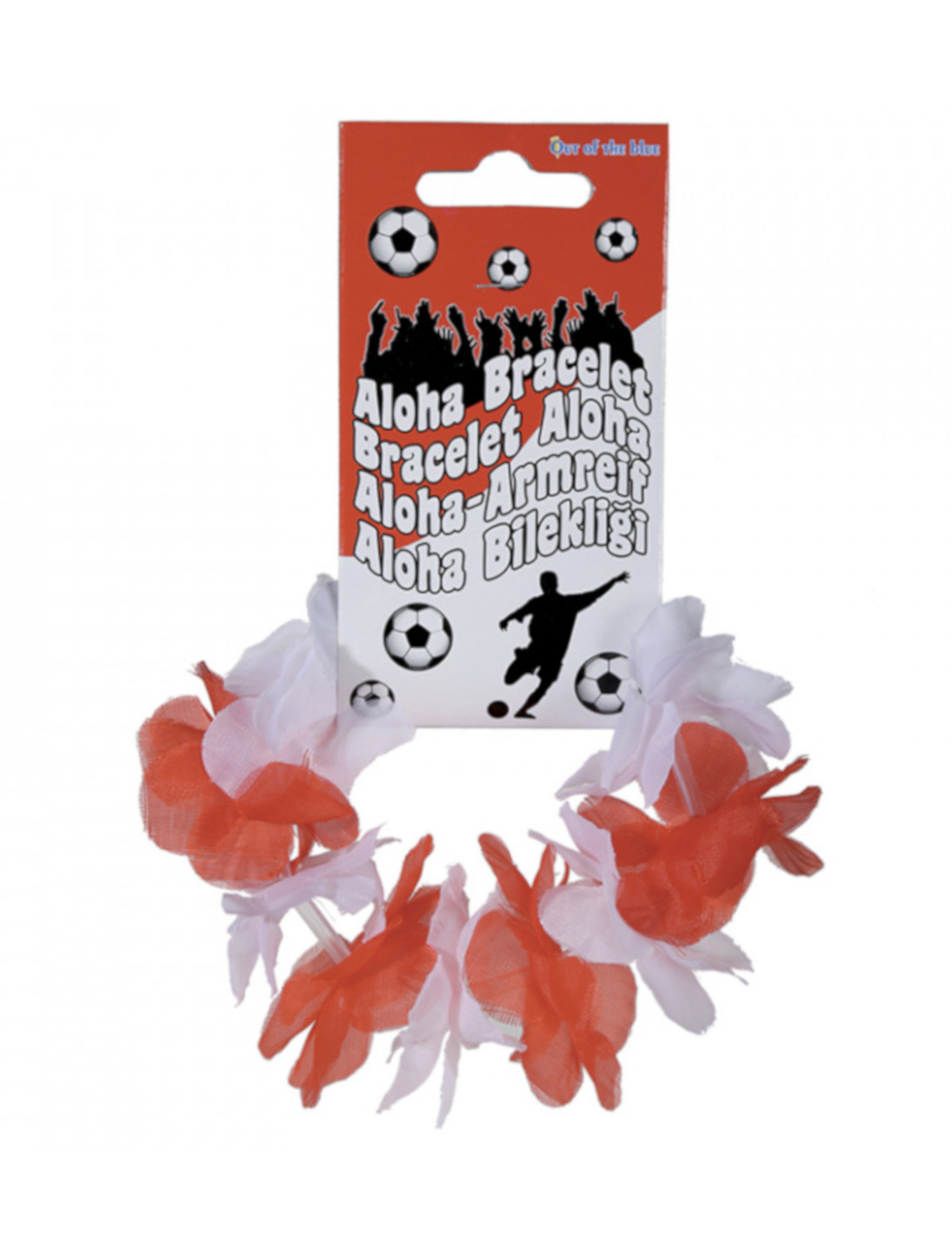 Kostümzubehör Armband Hawaii rot/weiß
