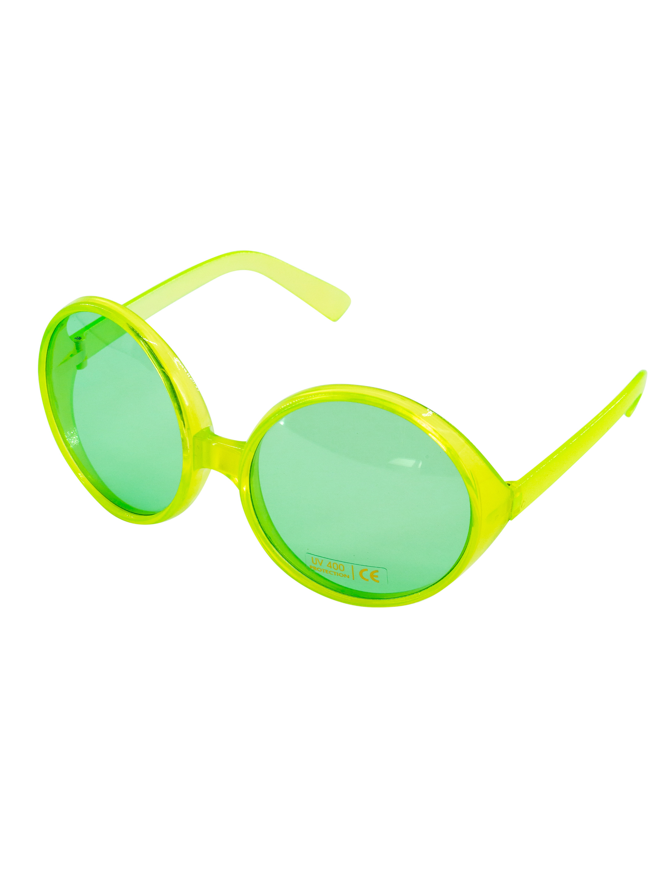 Kostümzubehör Brille große runde Gläser grün
