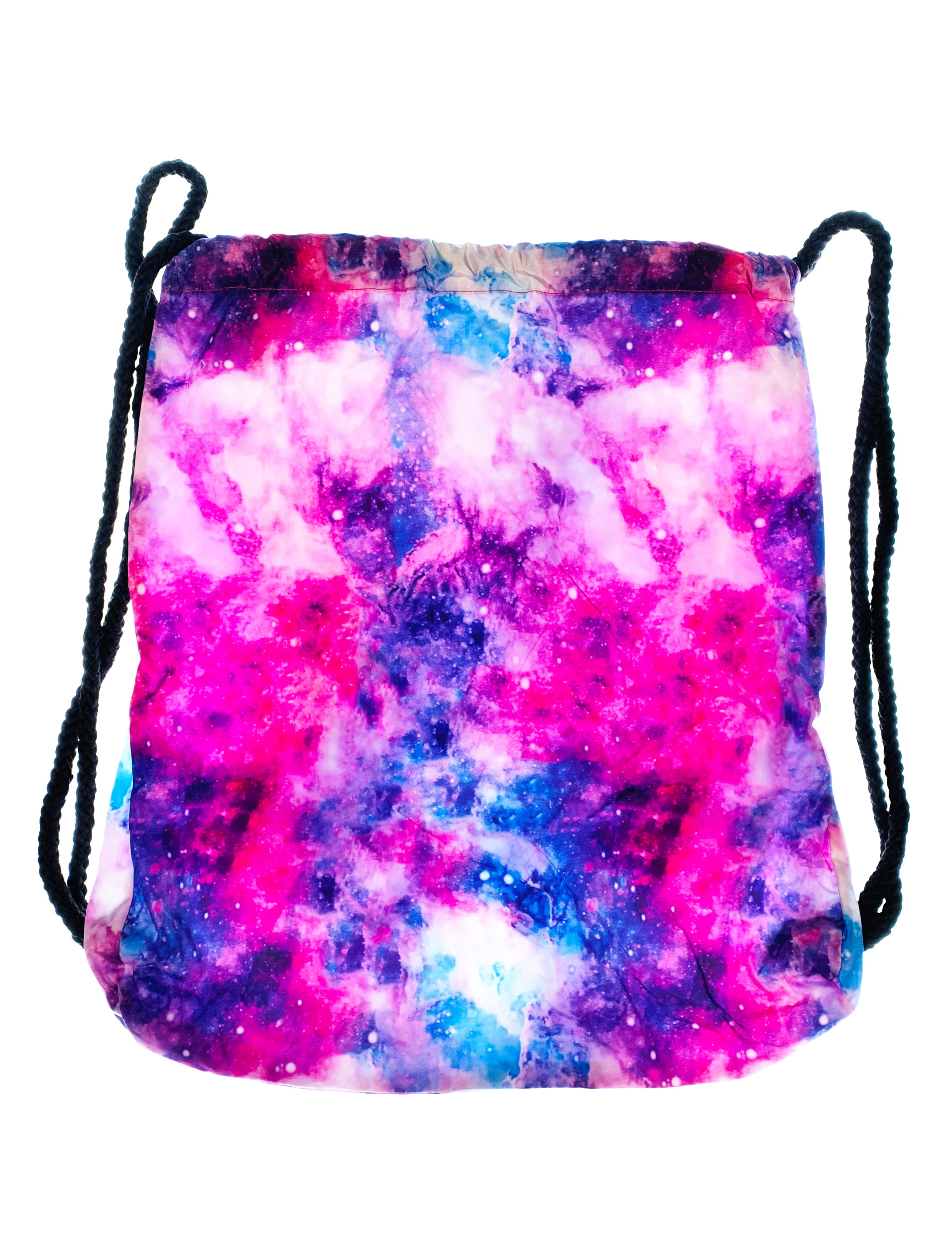 Kostümzubehör Turnbeutel Galaxy bunt Farbe: pink