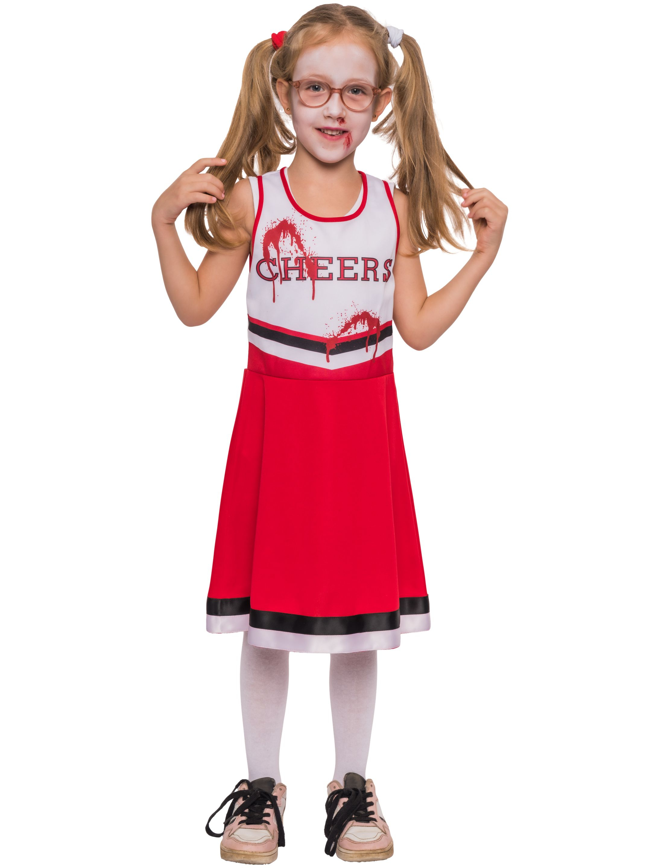 Kleid Cheerleader blutig rot/weiß 140-152