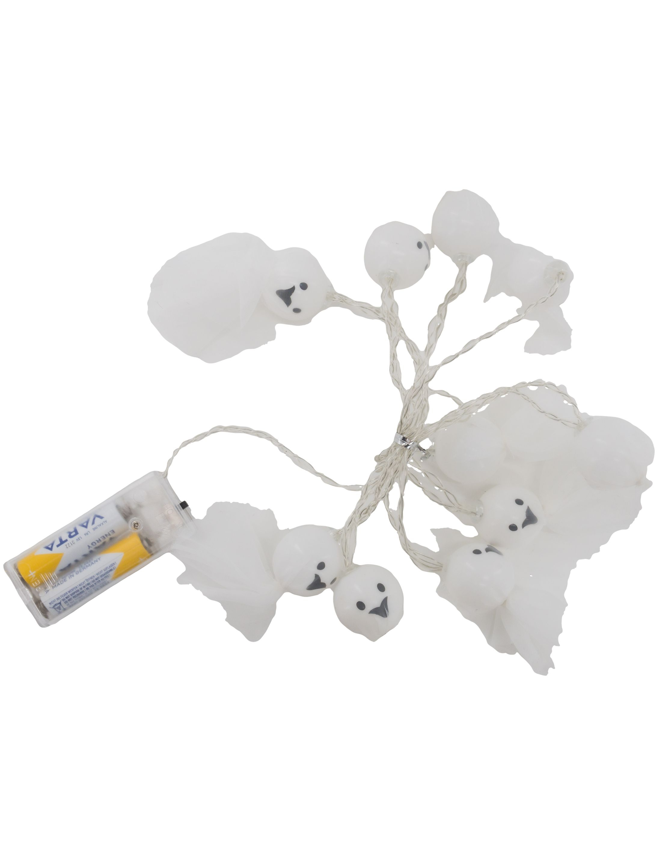 Lichterkette LED leuchtende Gespenster weiß