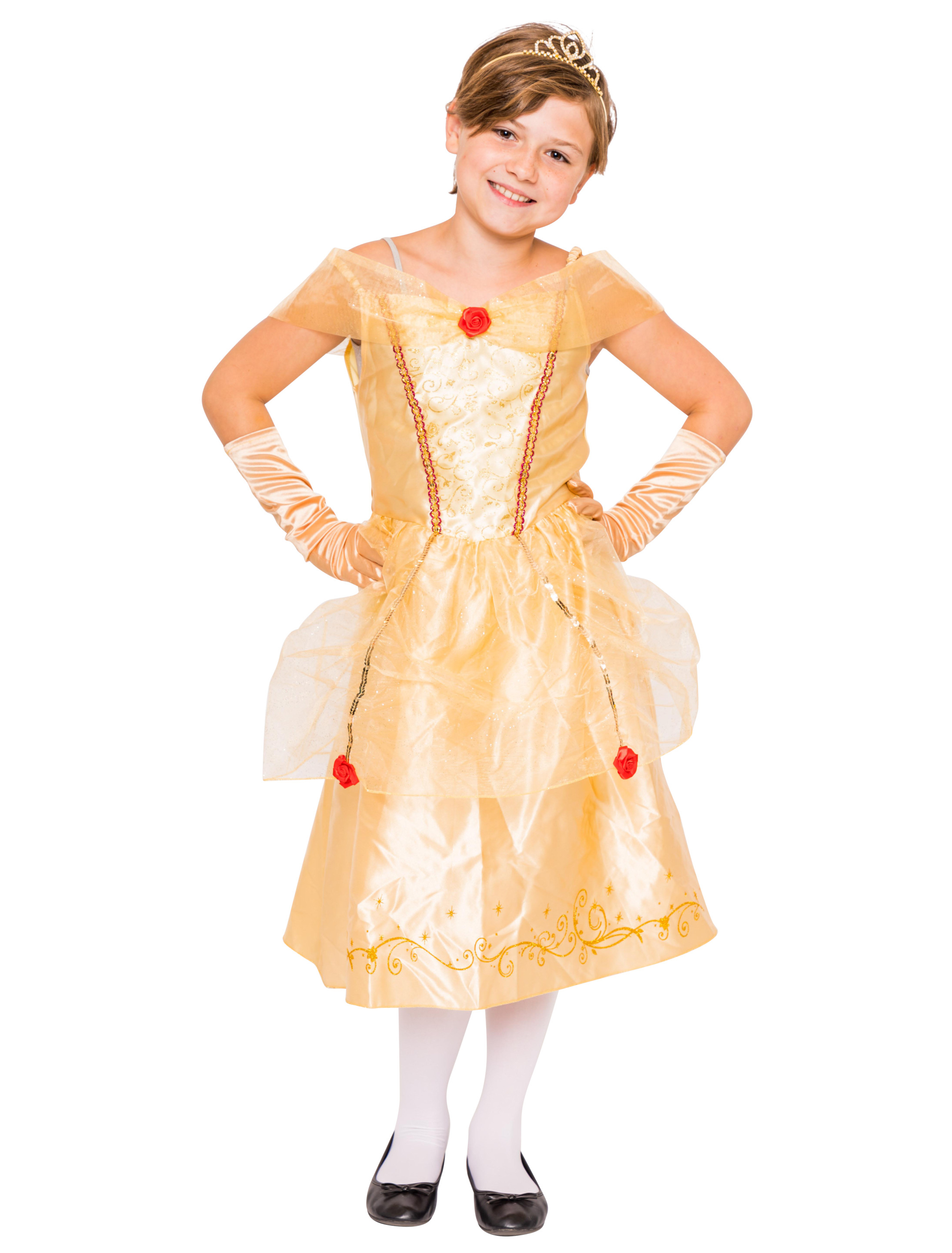 Kleid schöne Prinzessin Kinder Mädchen gelb