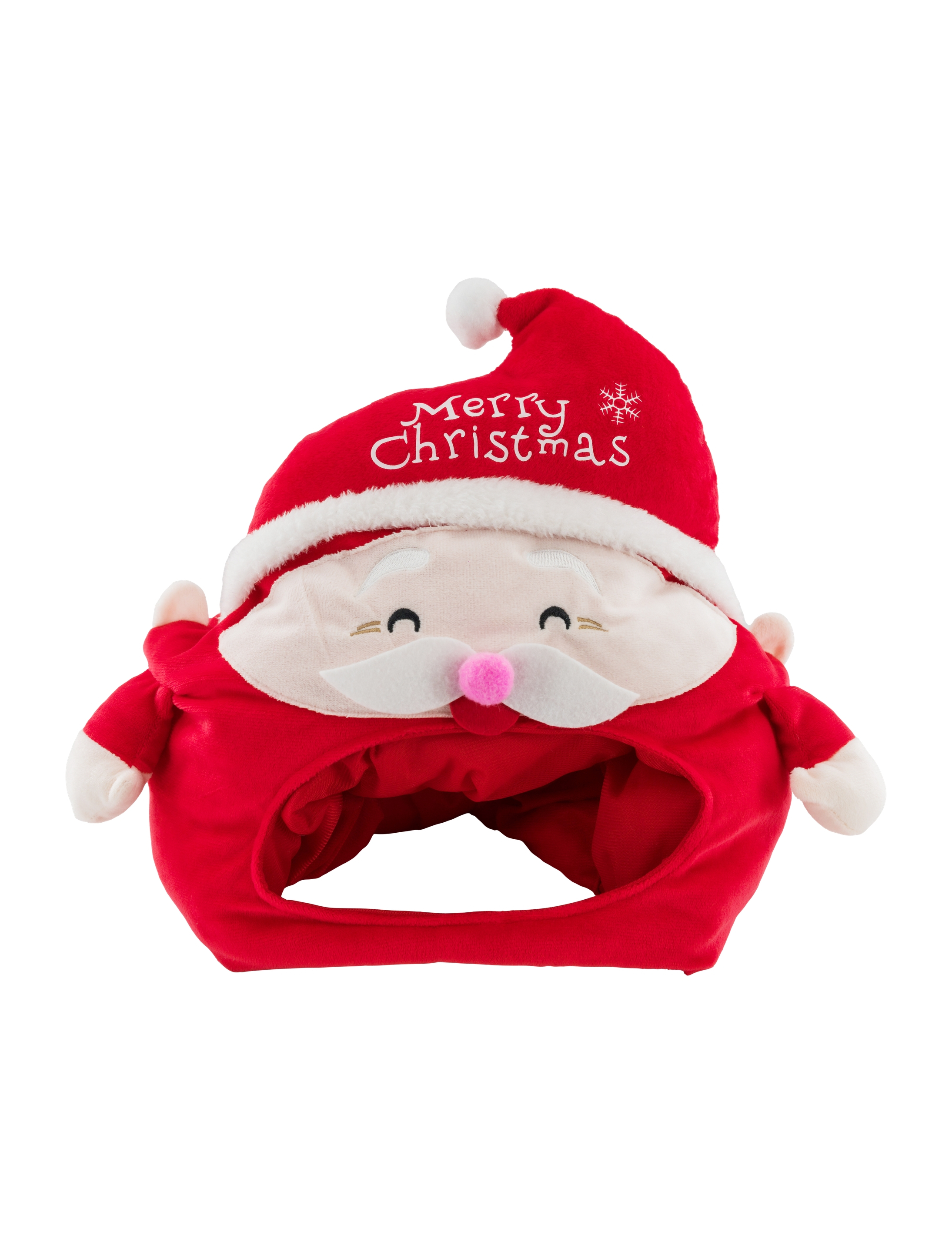 Kostümzubehör Mütze Weihnachtsmann rot/weiß one size