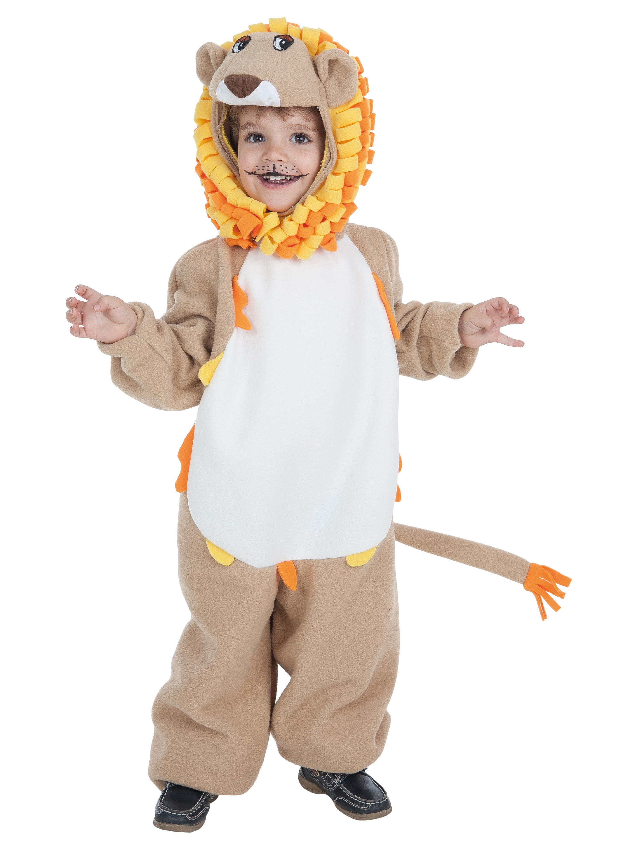 Overall Löwe Plüsch Kinder hellbraun 3-5 Jahre