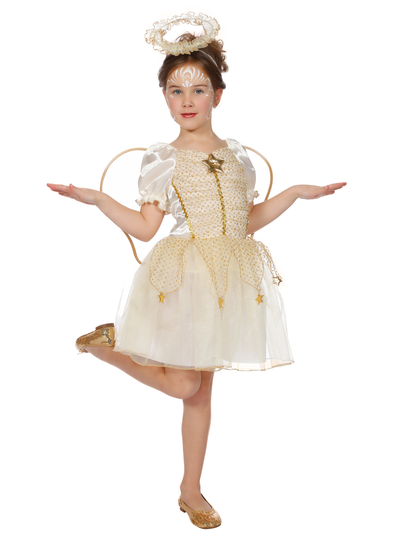 Kleid Engel Kinder 3-tlg. Mädchen schwarz 140