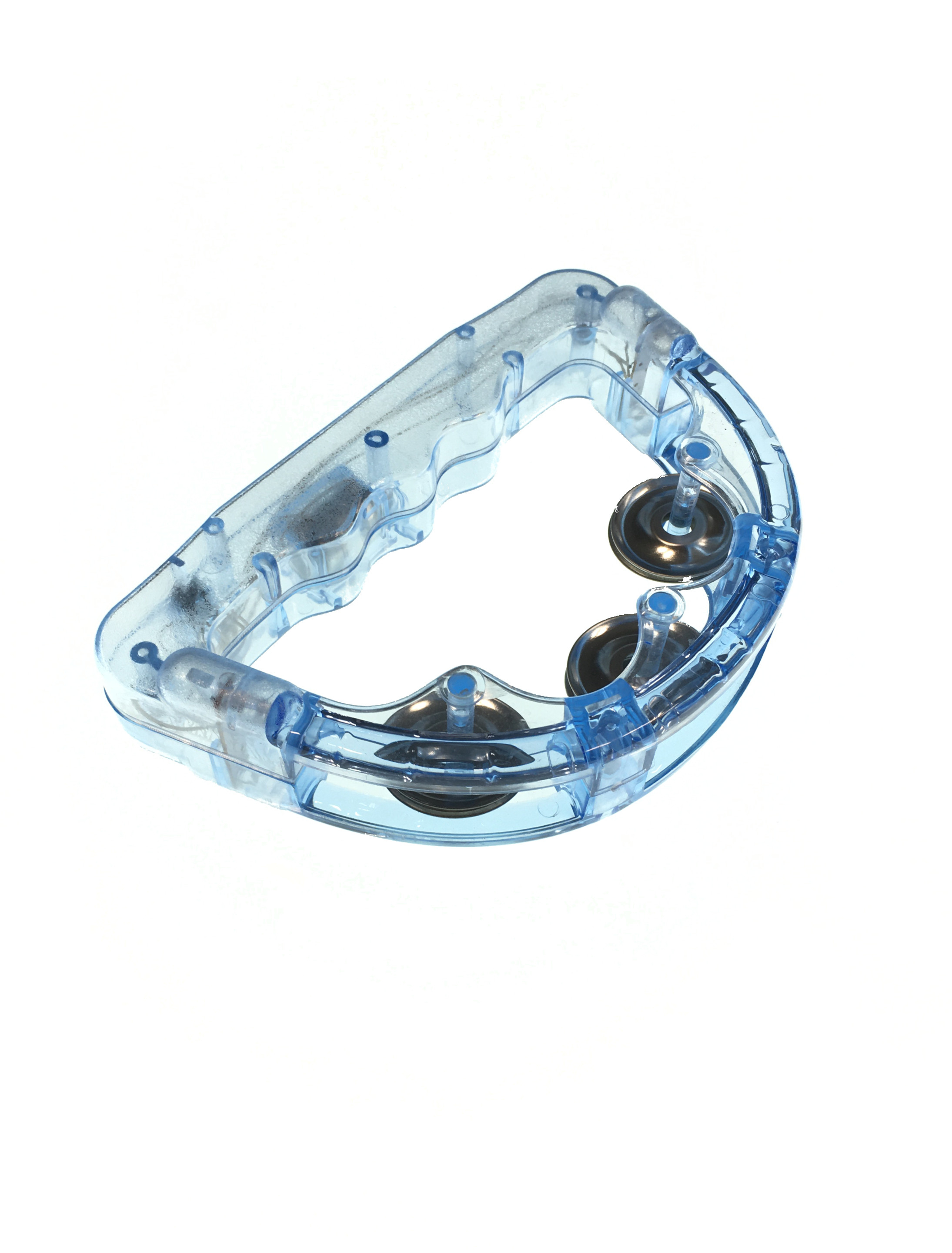 Kostümzubehör Tambourin klein blinkend Farbe: weiß