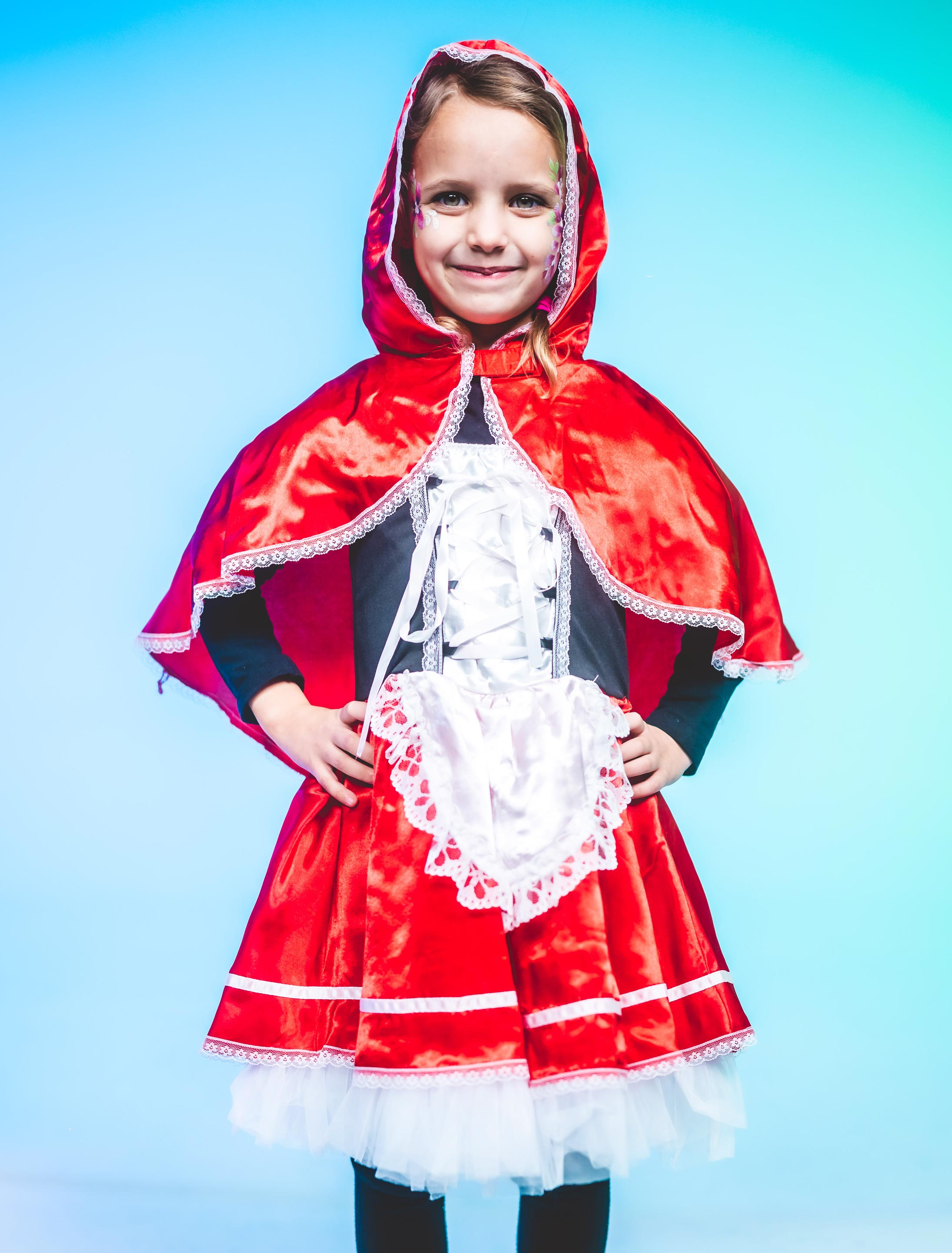 Rotkäppchen 2-tlg. Mädchen rot 140