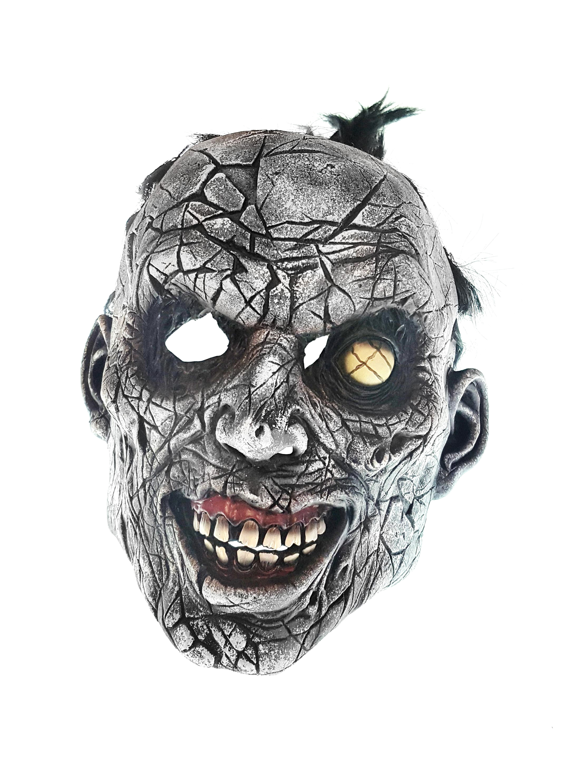 Kostümzubehör Latexmaske Horror Fratze Farbe: grau