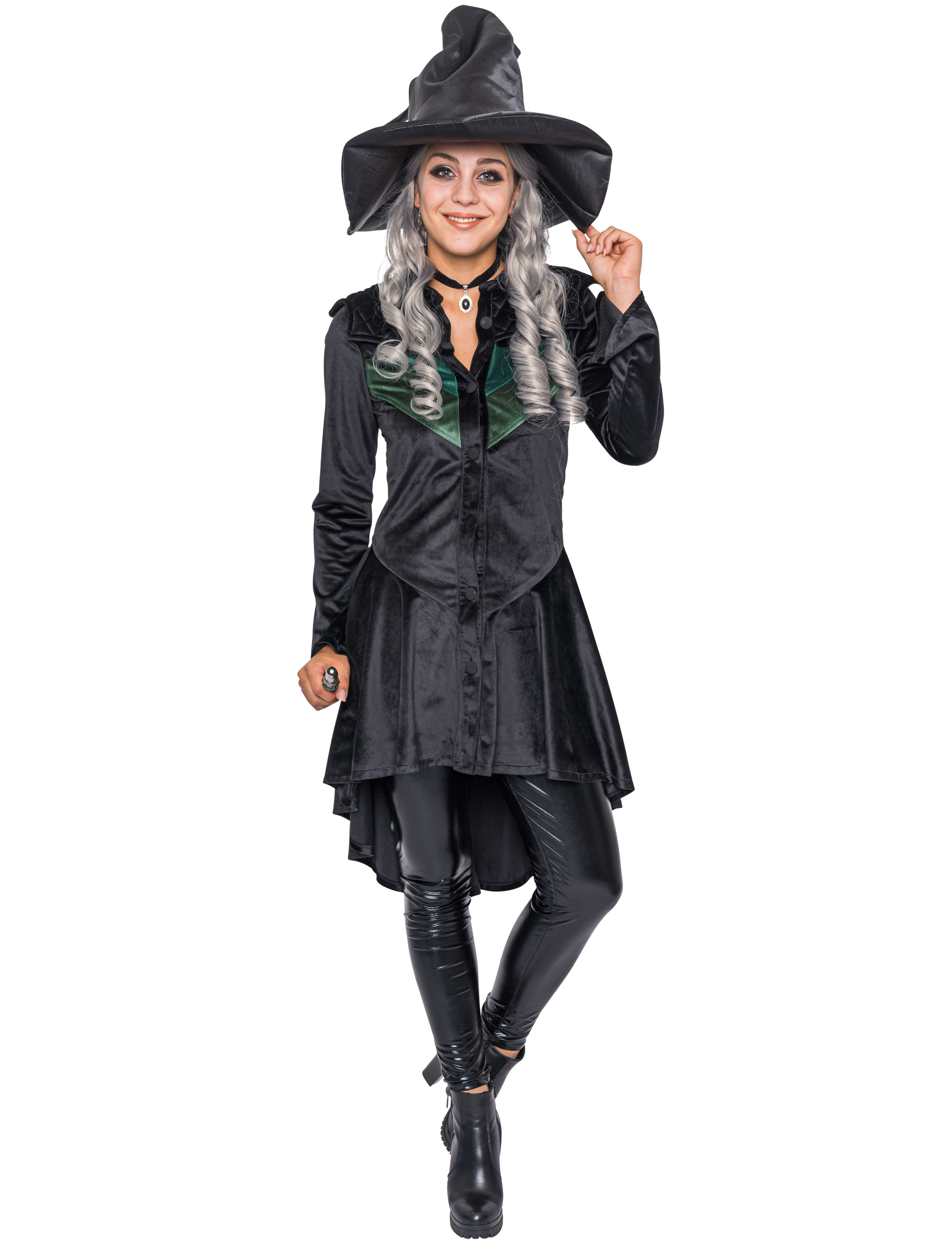 Mantel Zauberer Damen schwarz XL