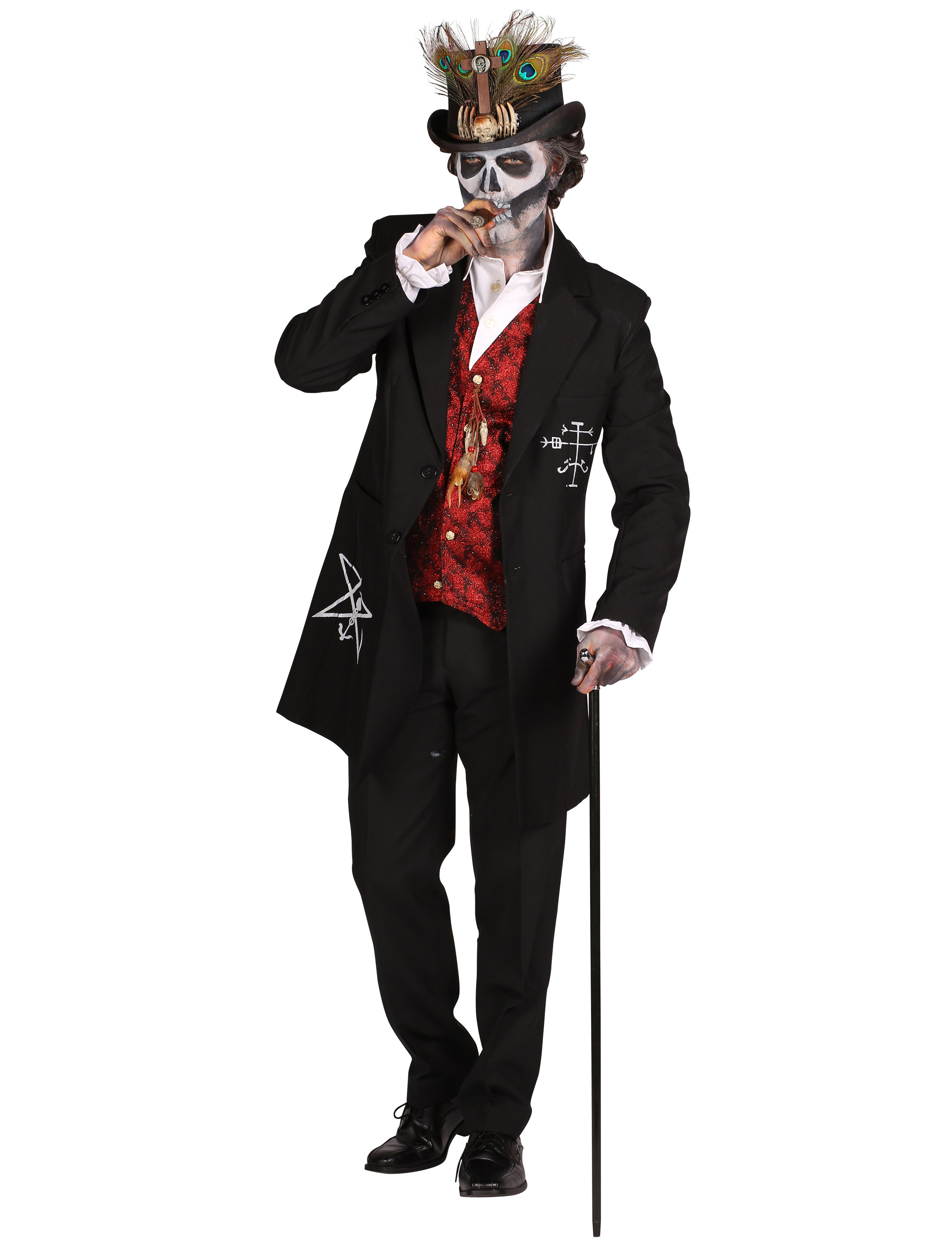 Voodoo Meister Herren 3-tlg. schwarz M