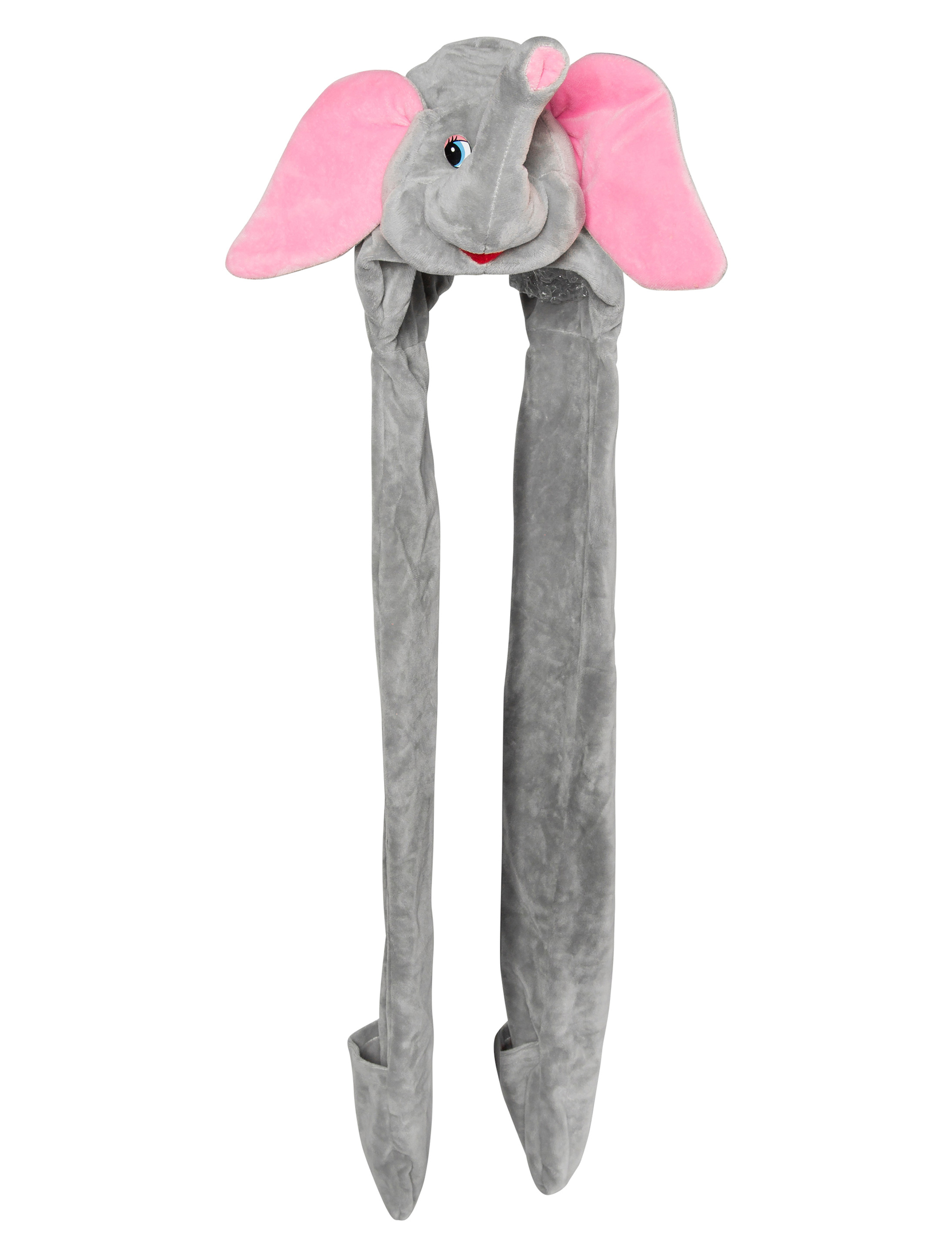 Kostümzubehör Mütze Plüsch Elefant Farbe: grau