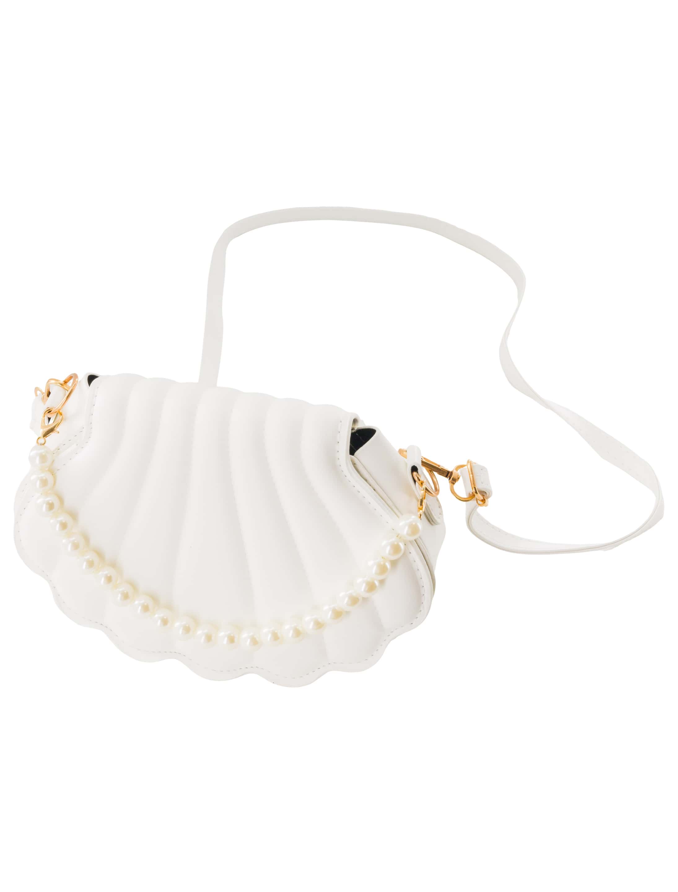 Kostümzubehör Tasche Muschel Damen weiß