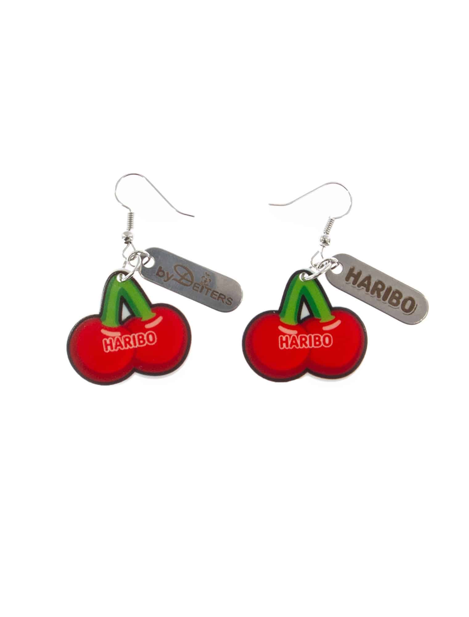 Kostümzubehör Ohrringe HARIBO Happy Cherries rot