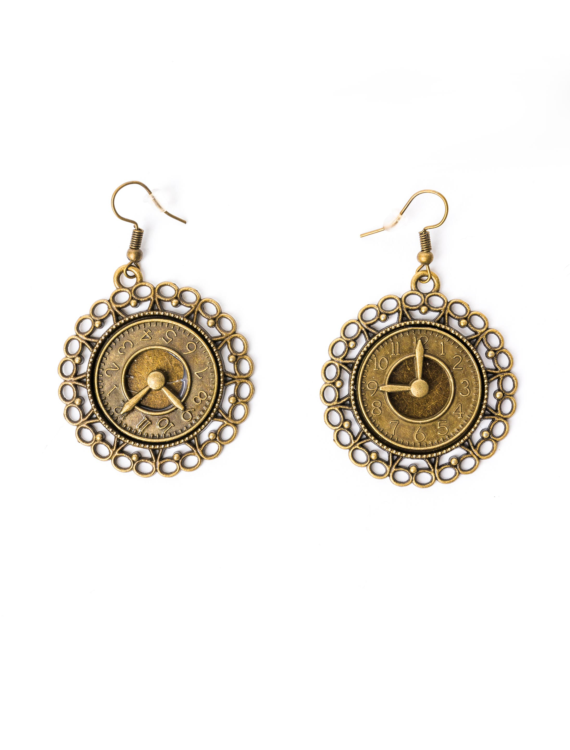 Kostümzubehör Ohrringe Steampunk Uhren Farbe: gold