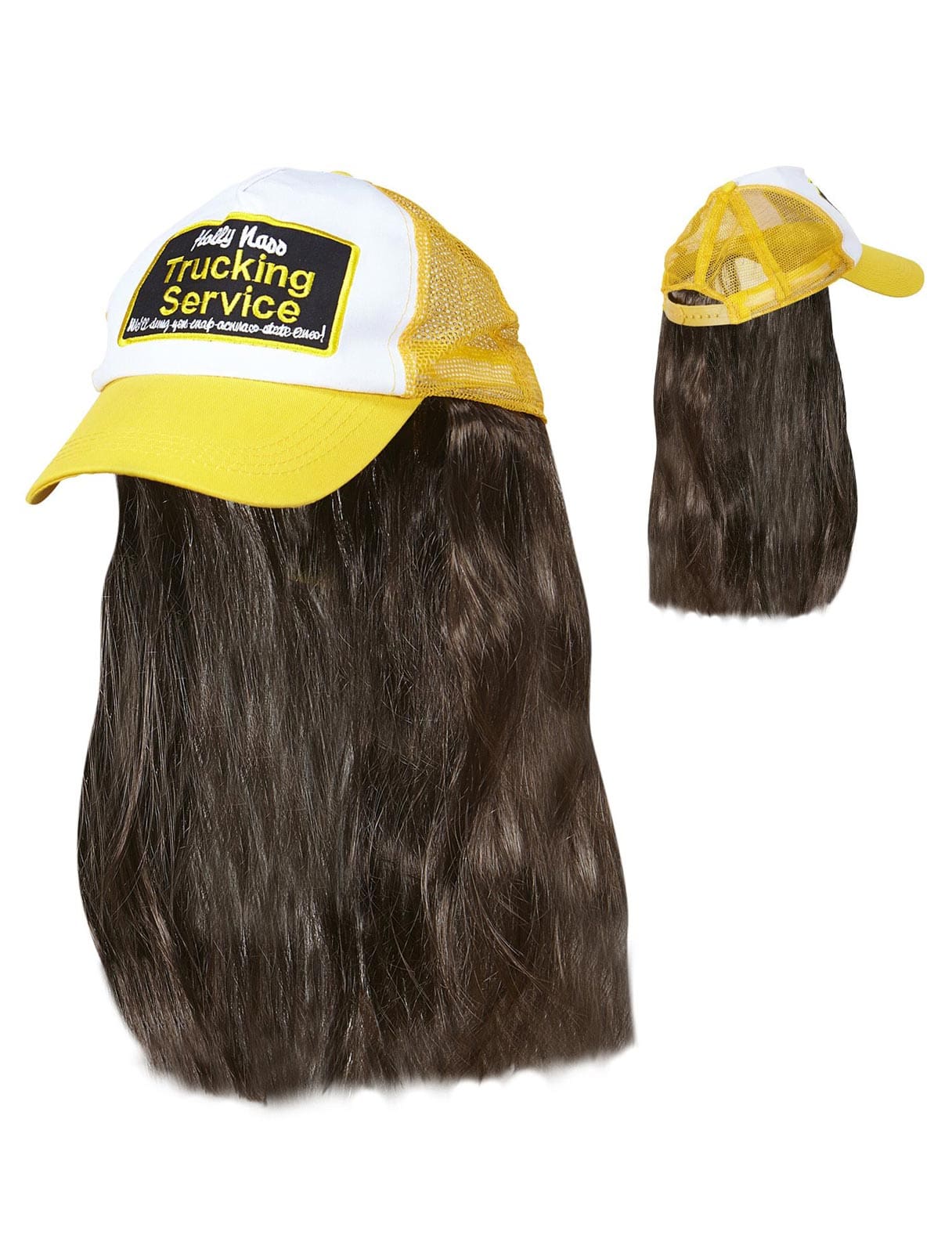 Kostümzubehör Baseball Cap mit Haaren gelb