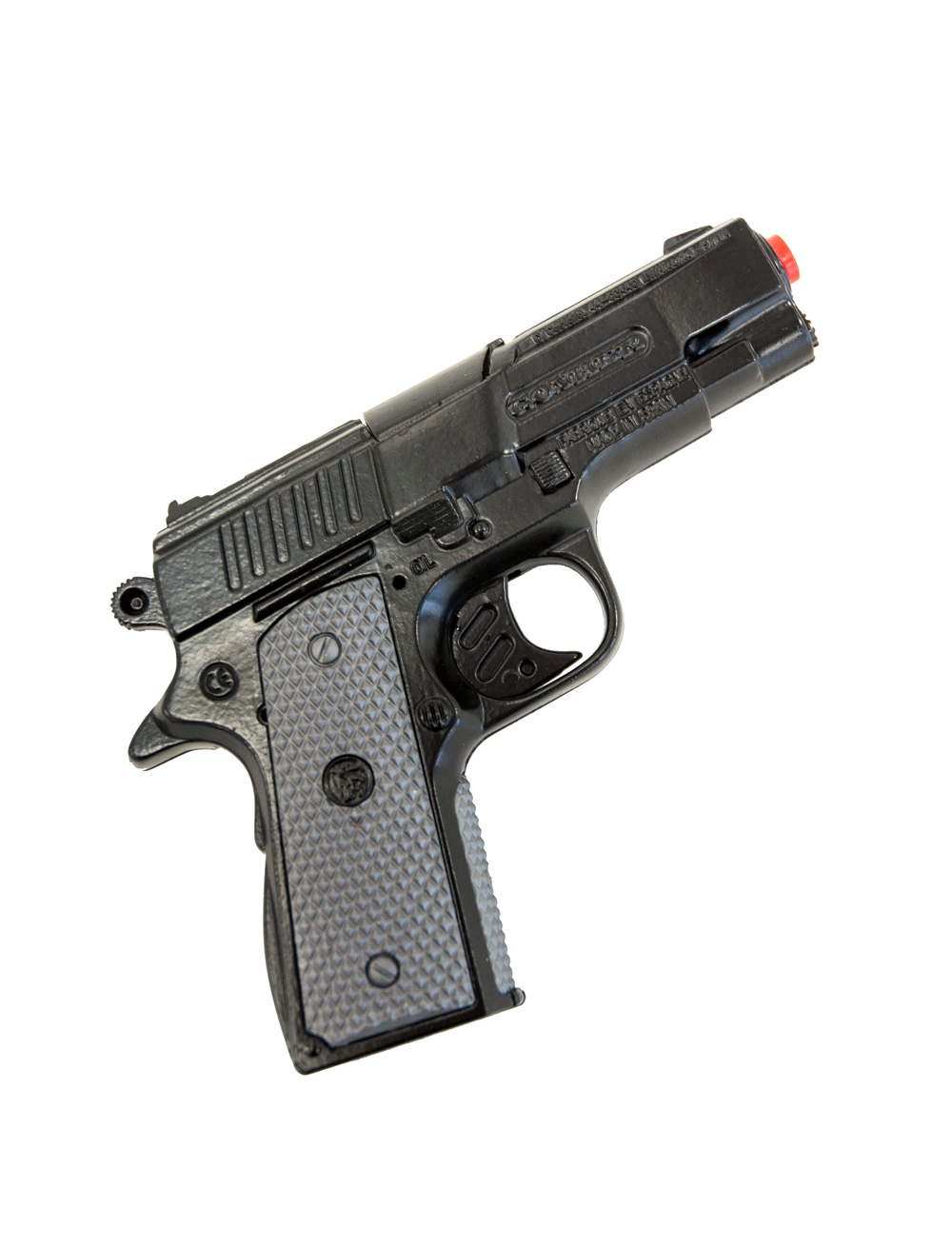 Kostümzubehör Pistole Elite schwarz 8-Schuss