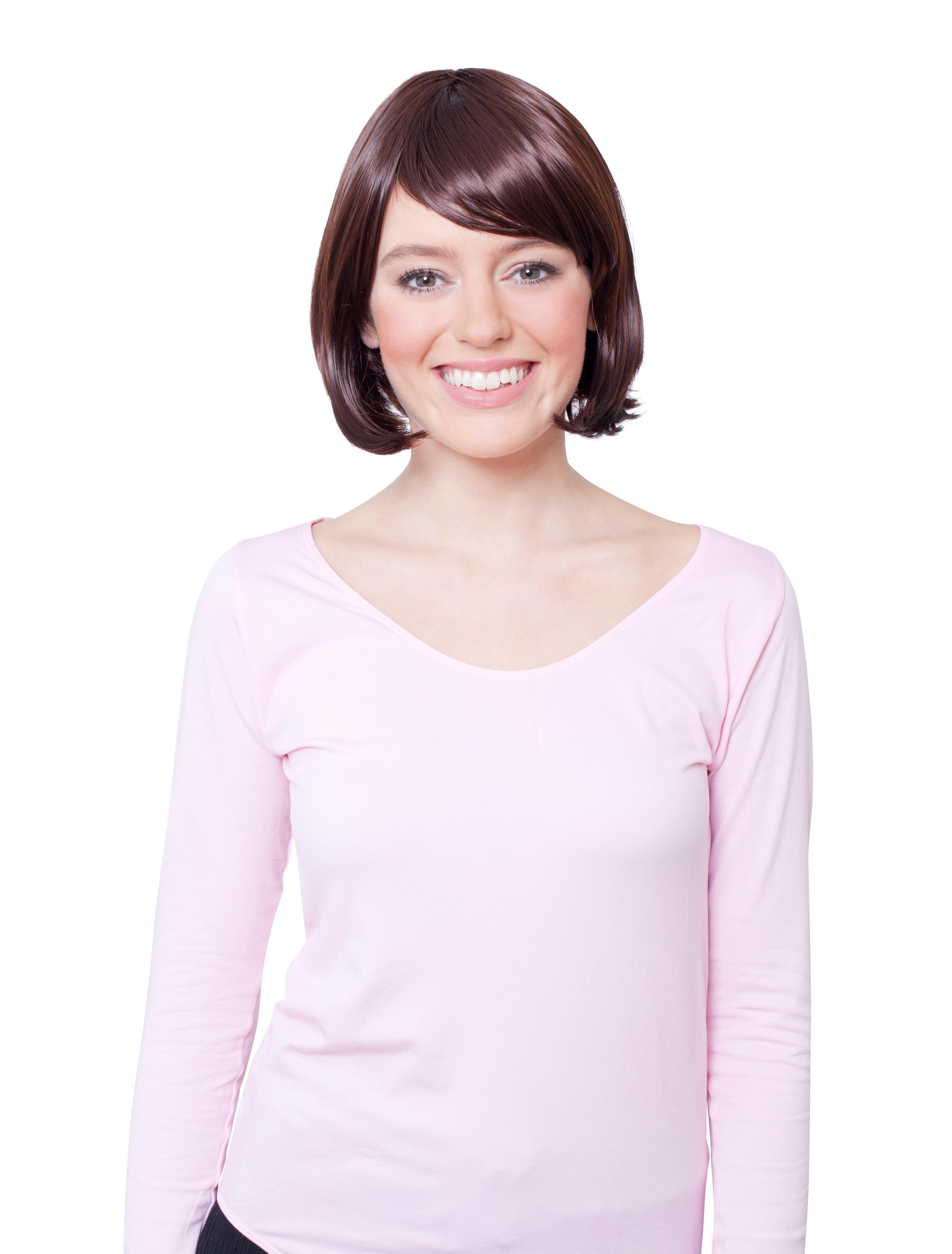 Kostümzubehör Kostümzubehör Perücke Pagenkopf braun one size