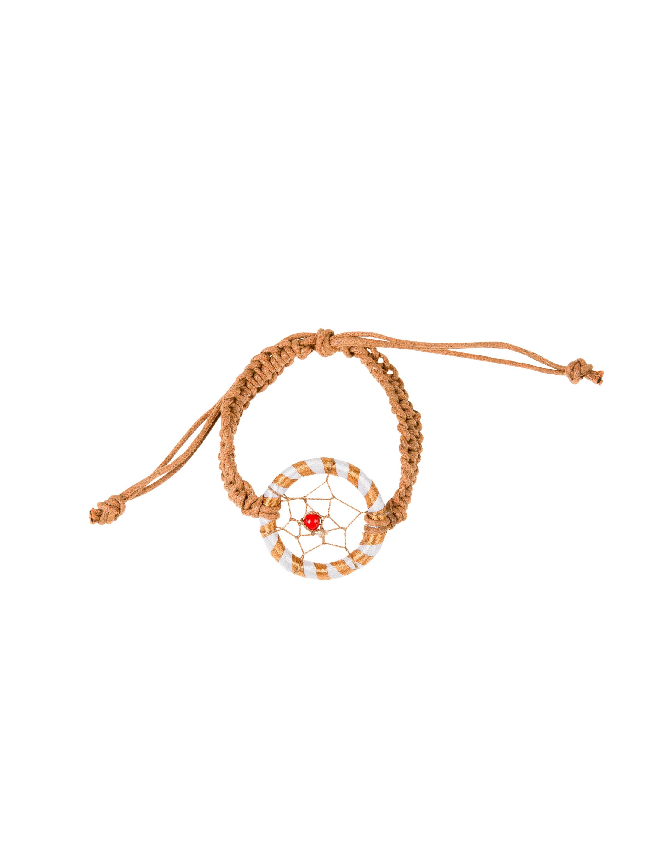 Kostümzubehör Armband Traumfänger geflochten braun
