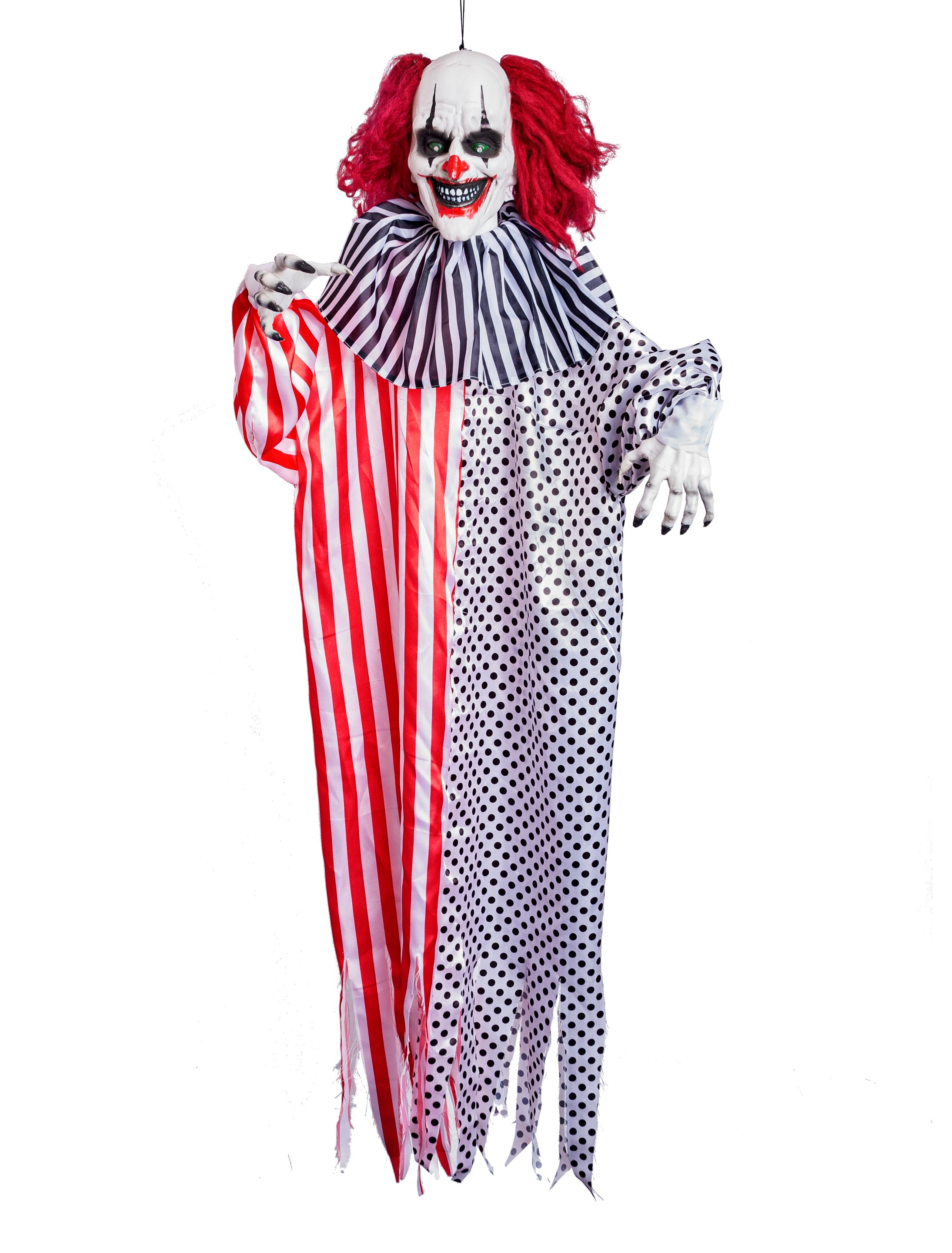 Clown mit Funktion zum Aufhängen Farbe: schwarz/weiß/rot