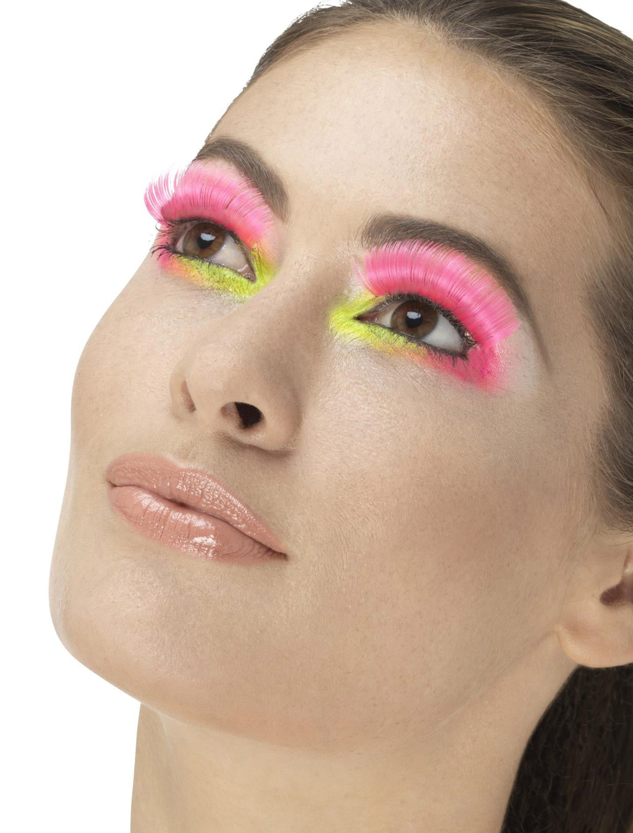 Wimpern 80er Jahre neonpink