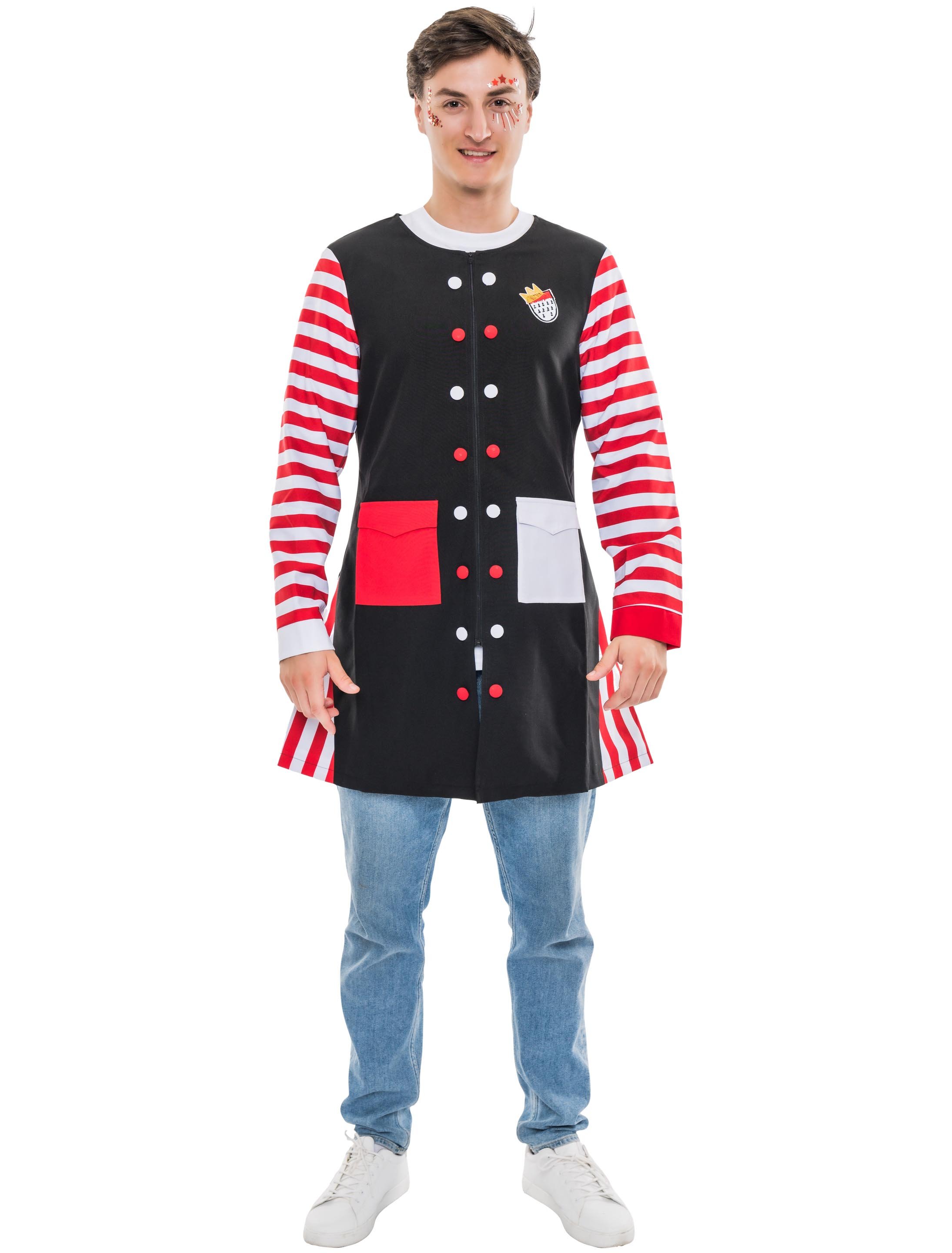 Jacke Köln Wappen Herren schwarz/weiß/rot L