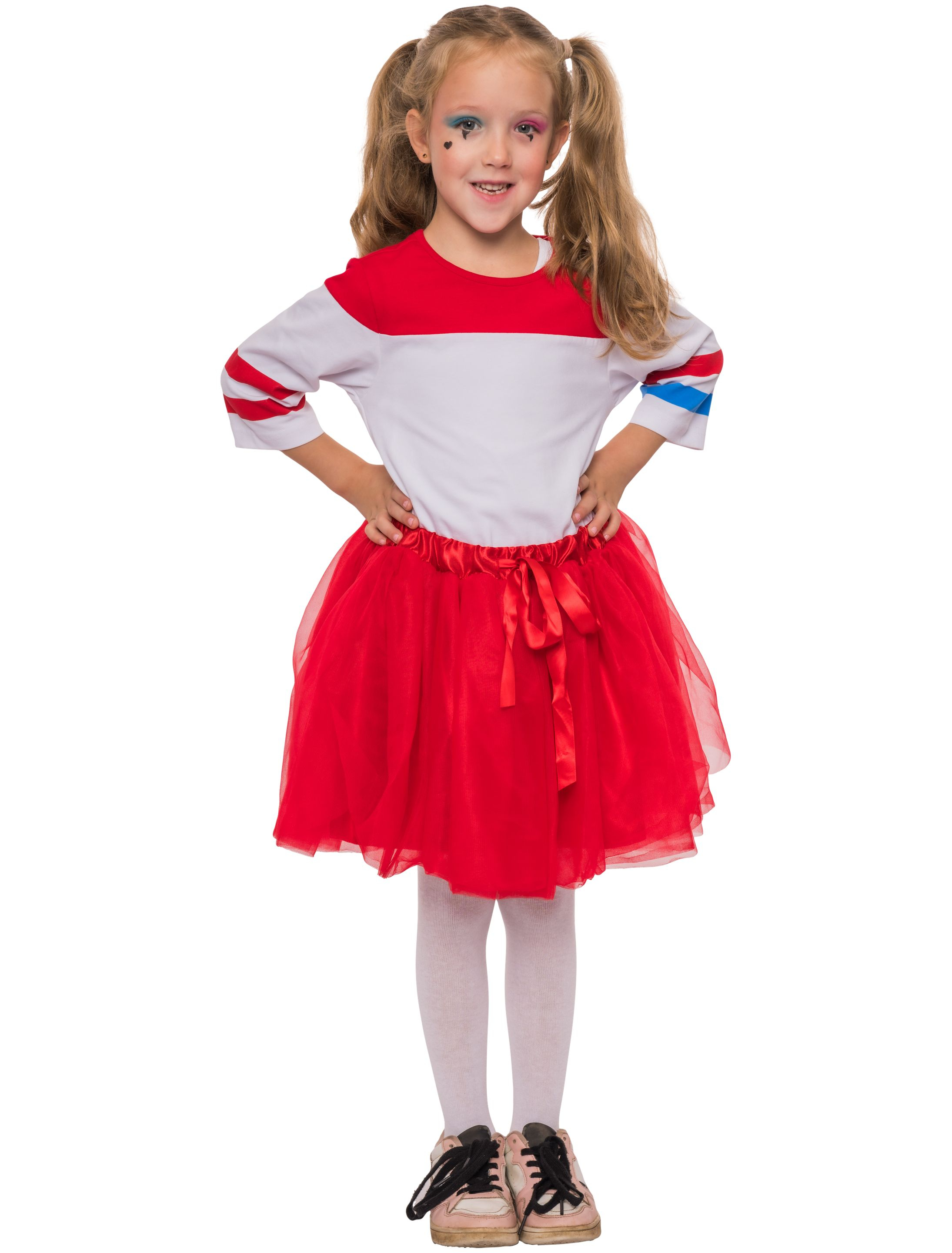 T-Shirt Harlekin rot/weiß 134/140