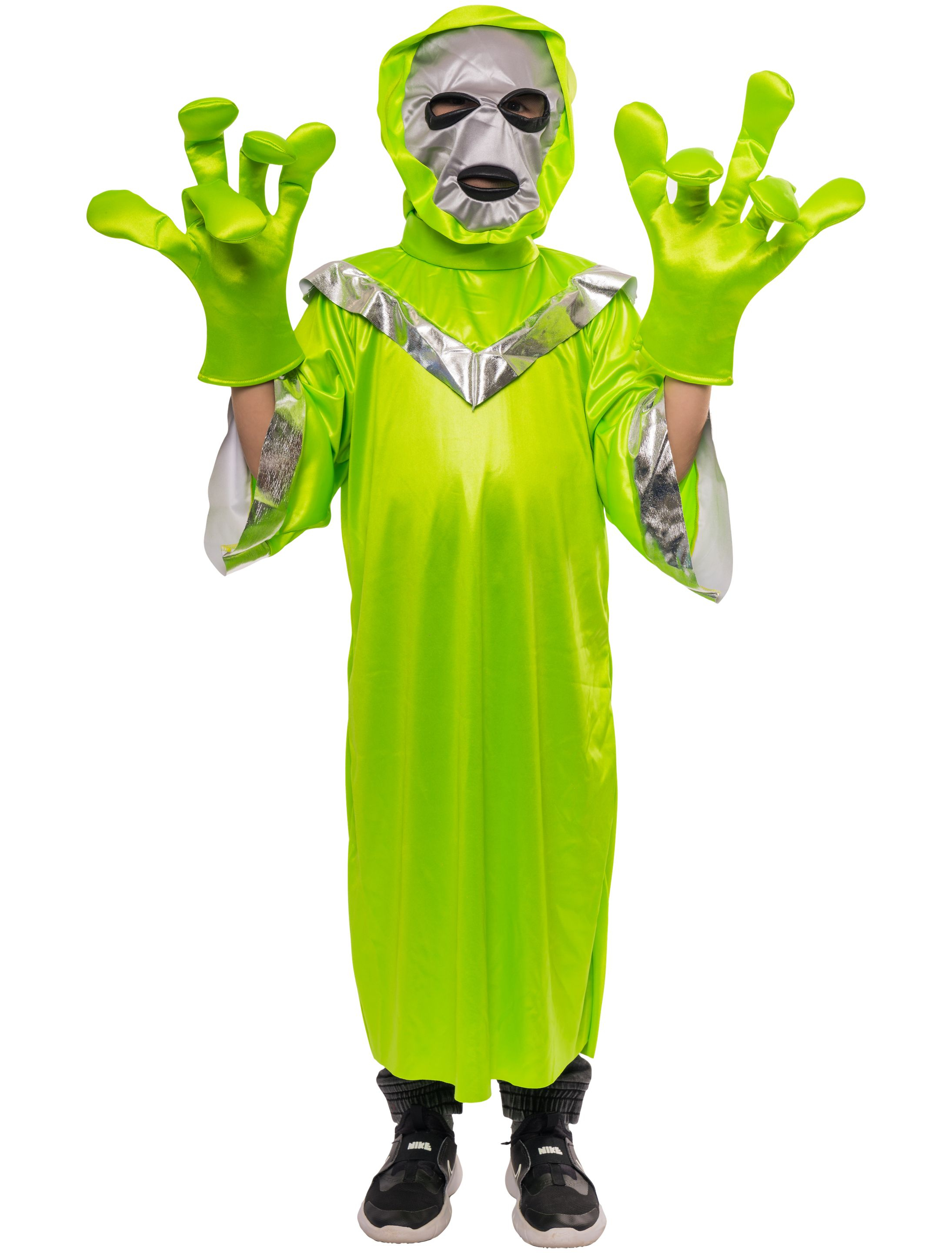 Kostüm Alien 4-tlg.  grün 152