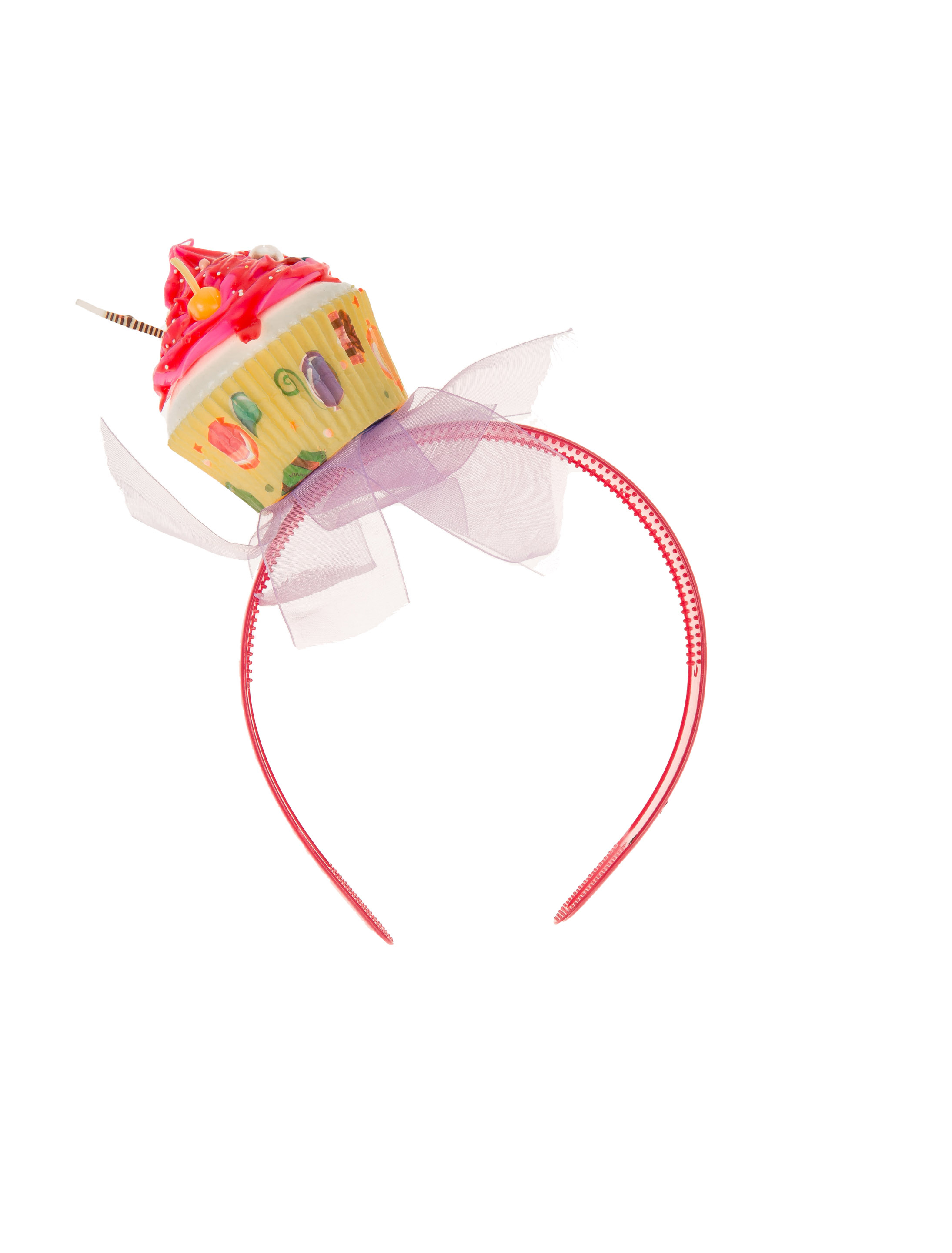Kostümzubehör Haarreif Candy Cupcake Damen pink