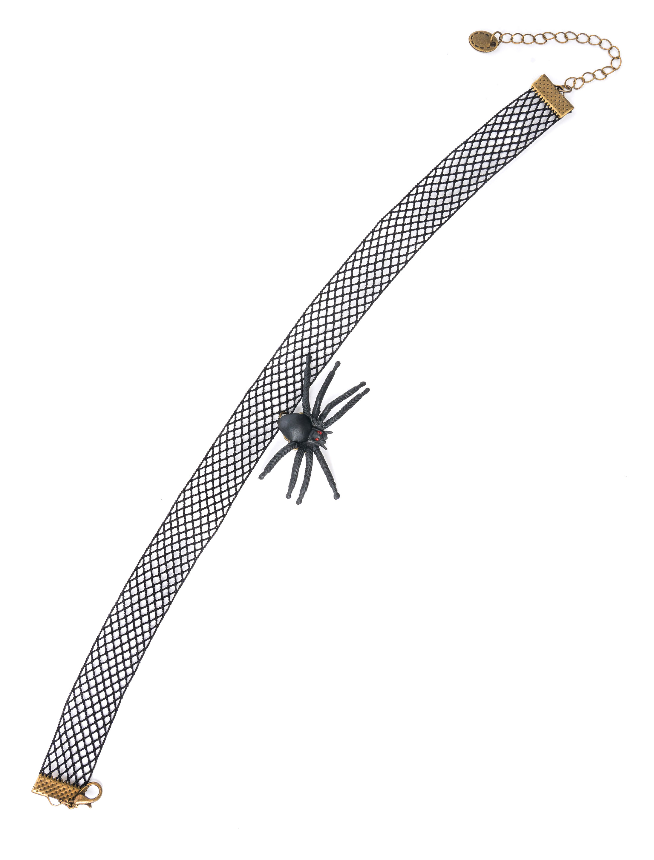 Kostümzubehör Halsband Spinne schwarz